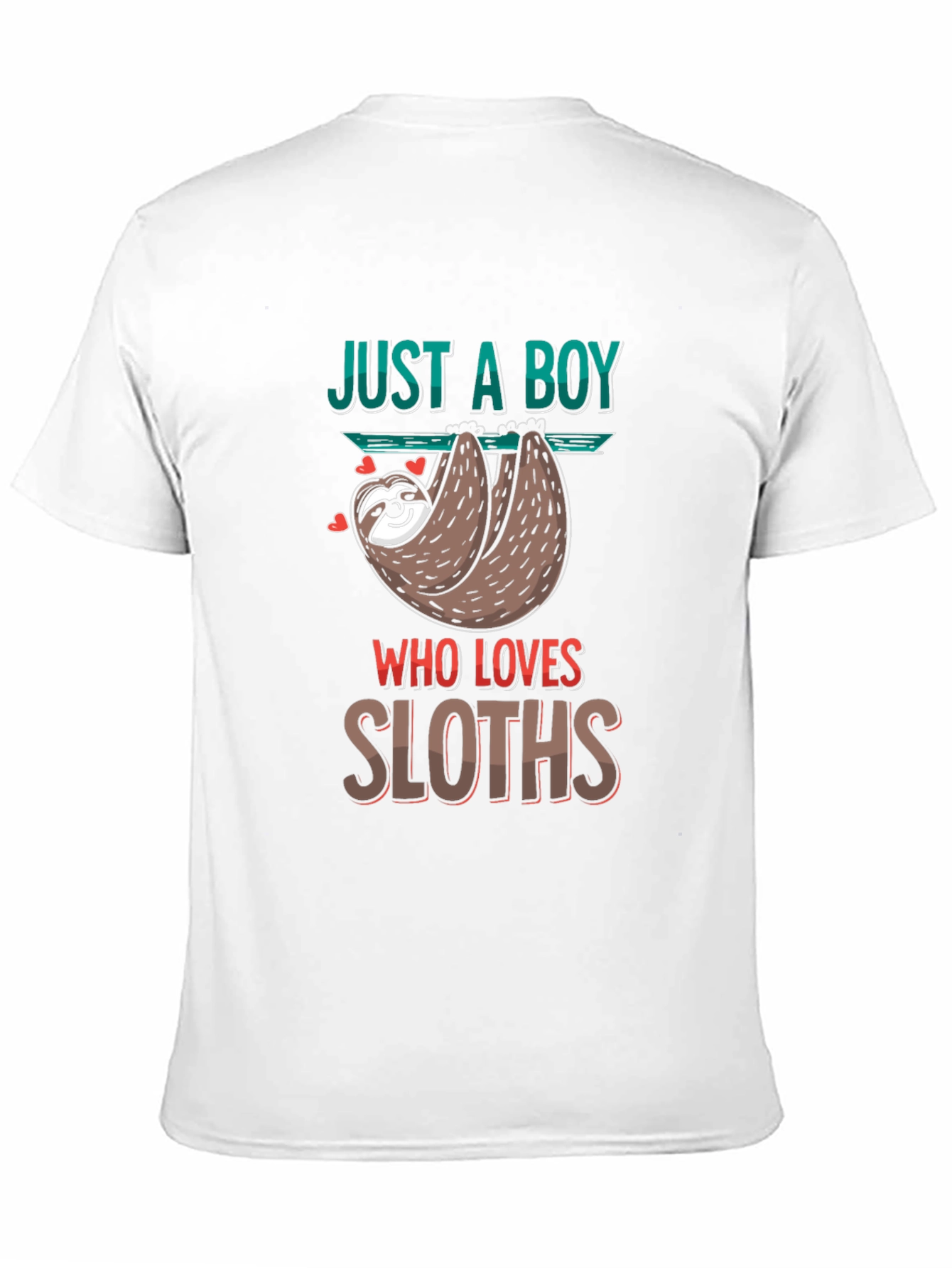 Black Just A Boy Who Loves Sloths T-Shirt view 11