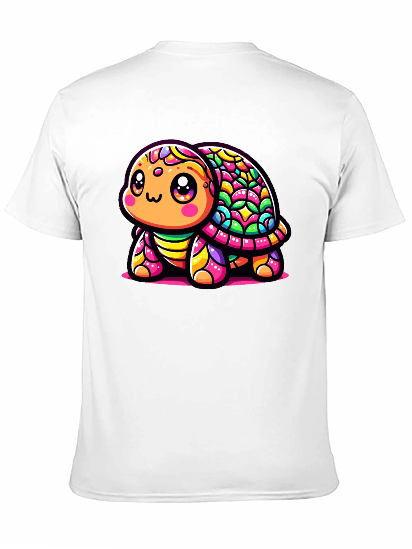 Black Colorful Turtle Graphic T-Shirt view 11