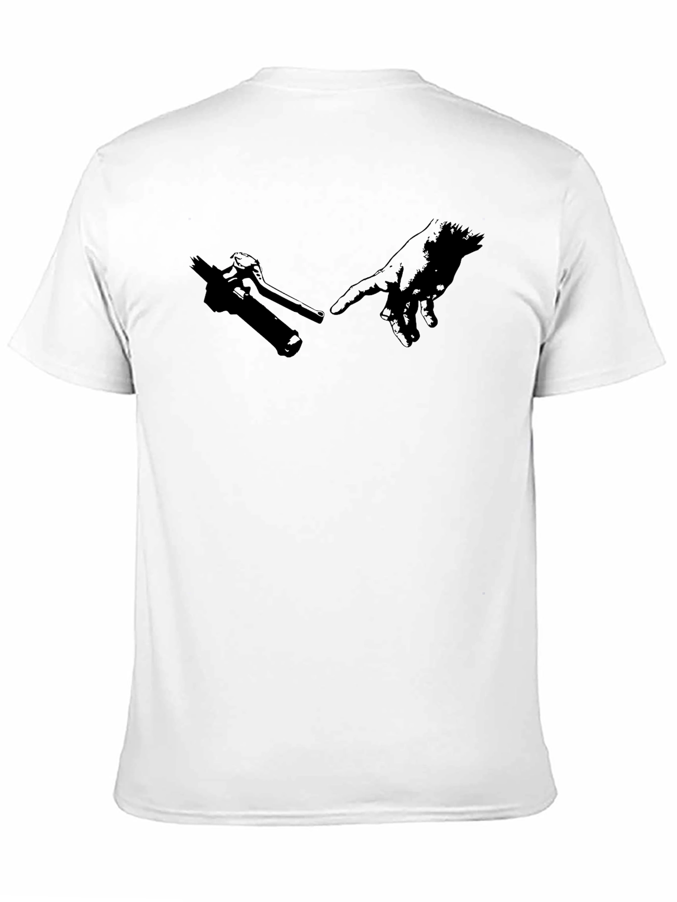 Black Creation of Biker T-Shirt - Black Graphic Tee view 11