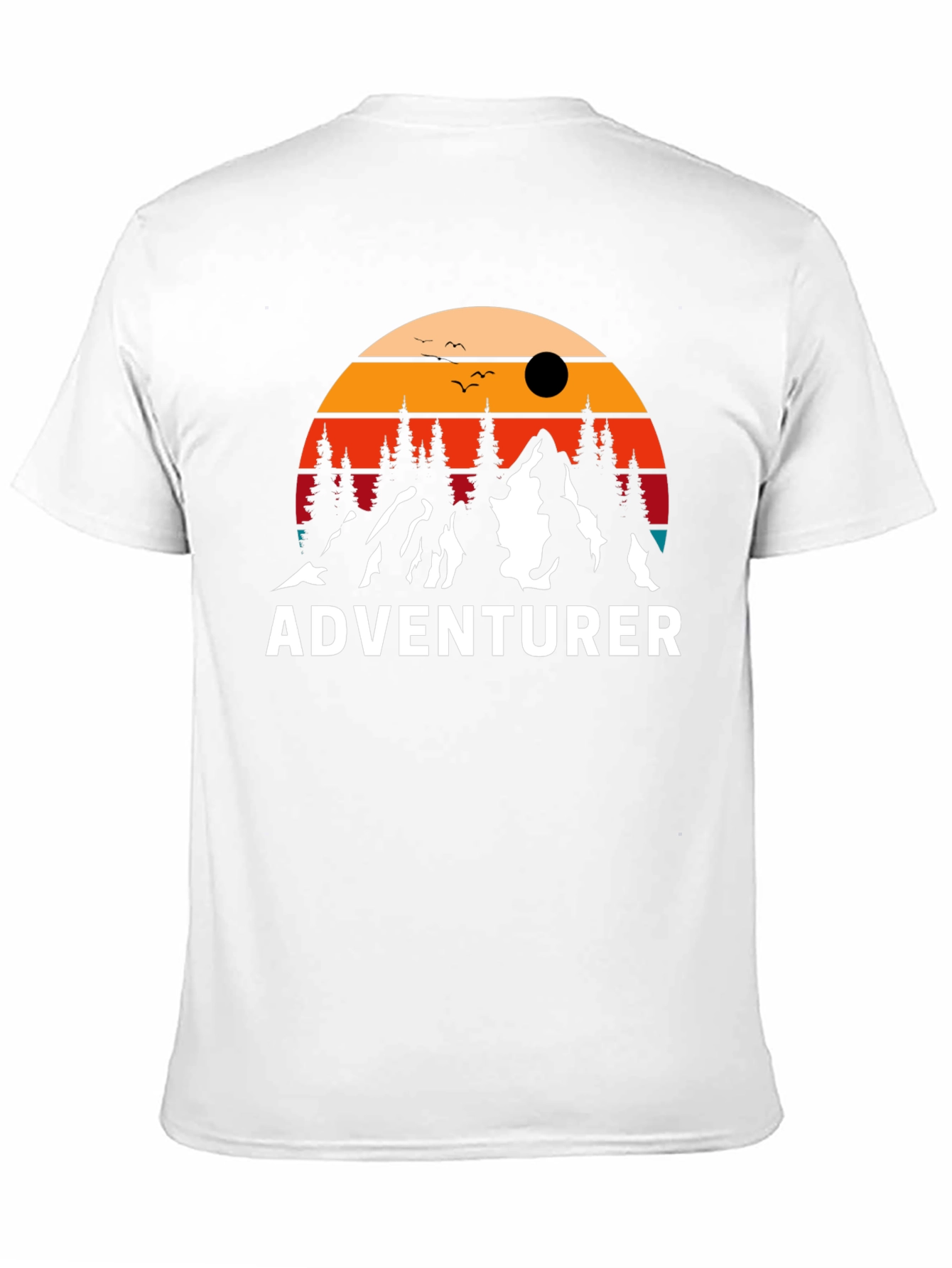 Black Adventurer Graphic T-Shirt - Mountain Design view 11