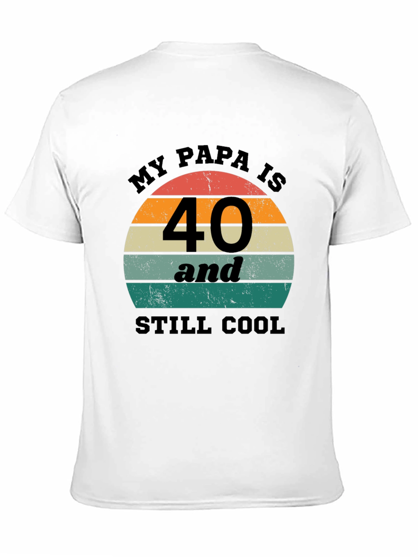 Black Funny "My Papa is 40" Birthday T-Shirt view 11