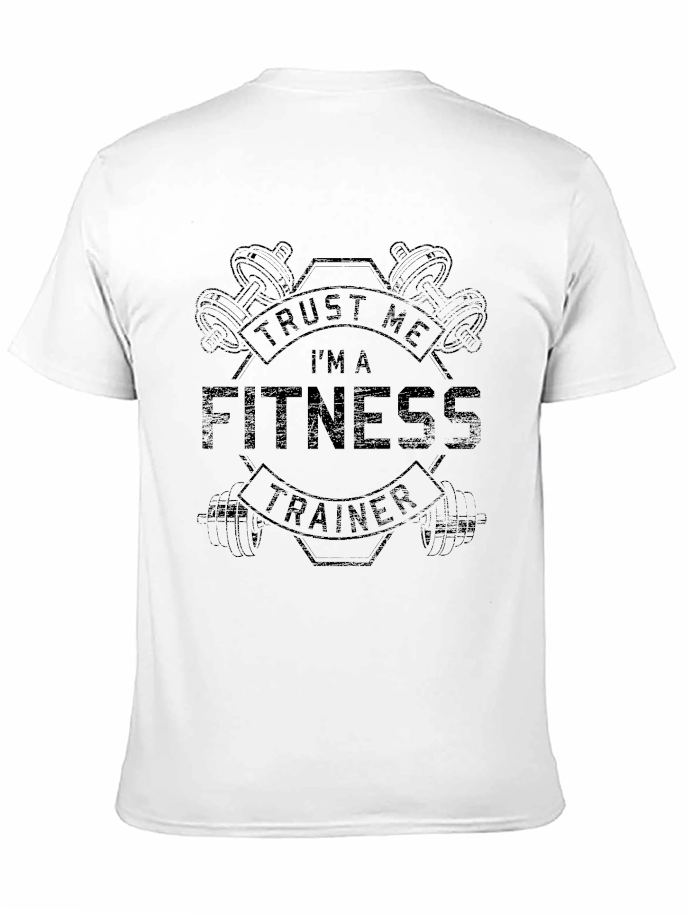 Black Fitness Trainer Graphic Tee - Black view 11