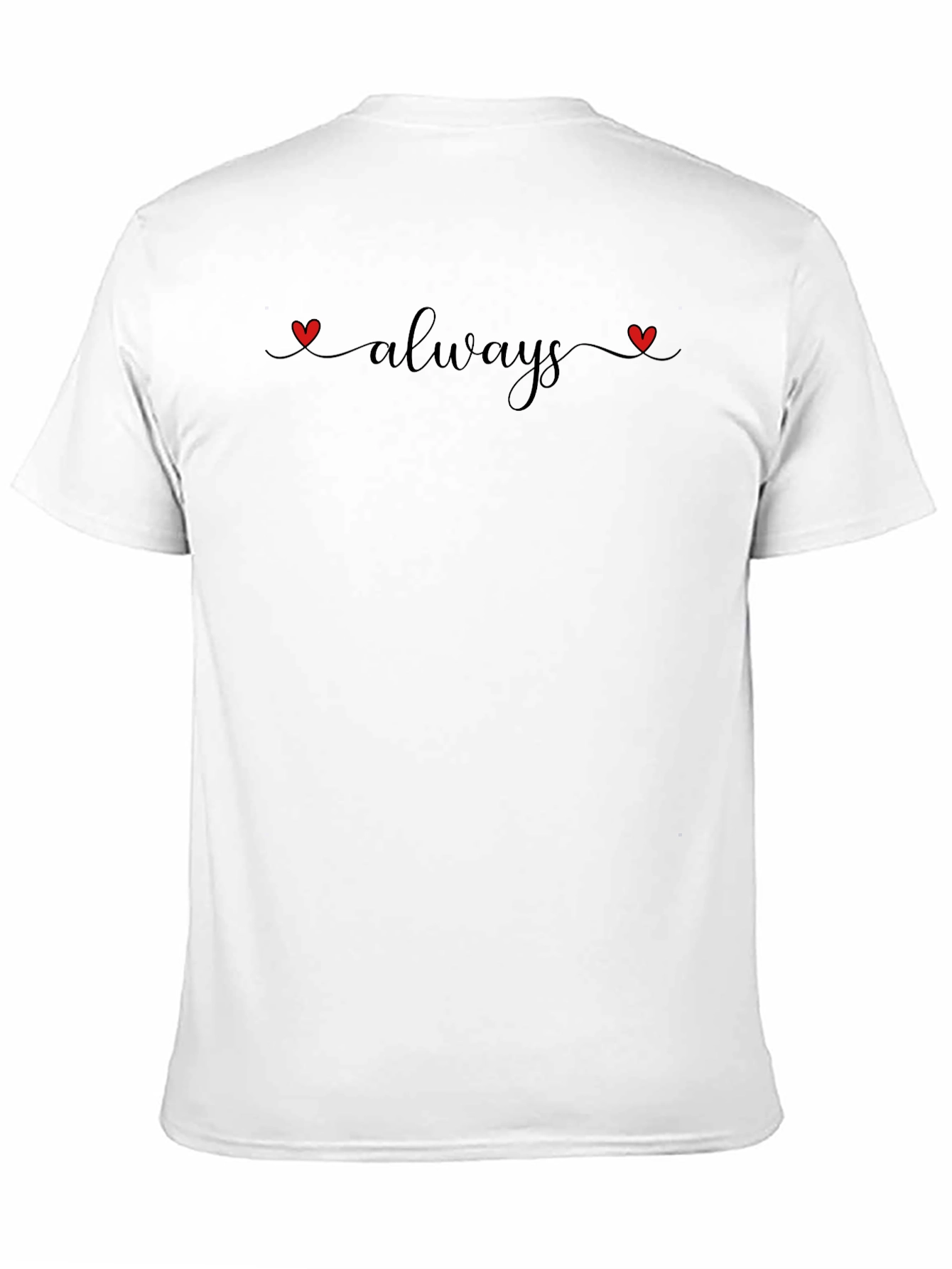 Black Always Heart Graphic Tee - Soft Cotton Blend view 11