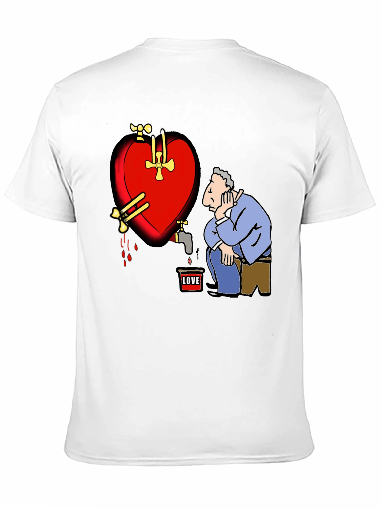 Black Sad Heart T-Shirt - Graphic Novelty Tee view 11