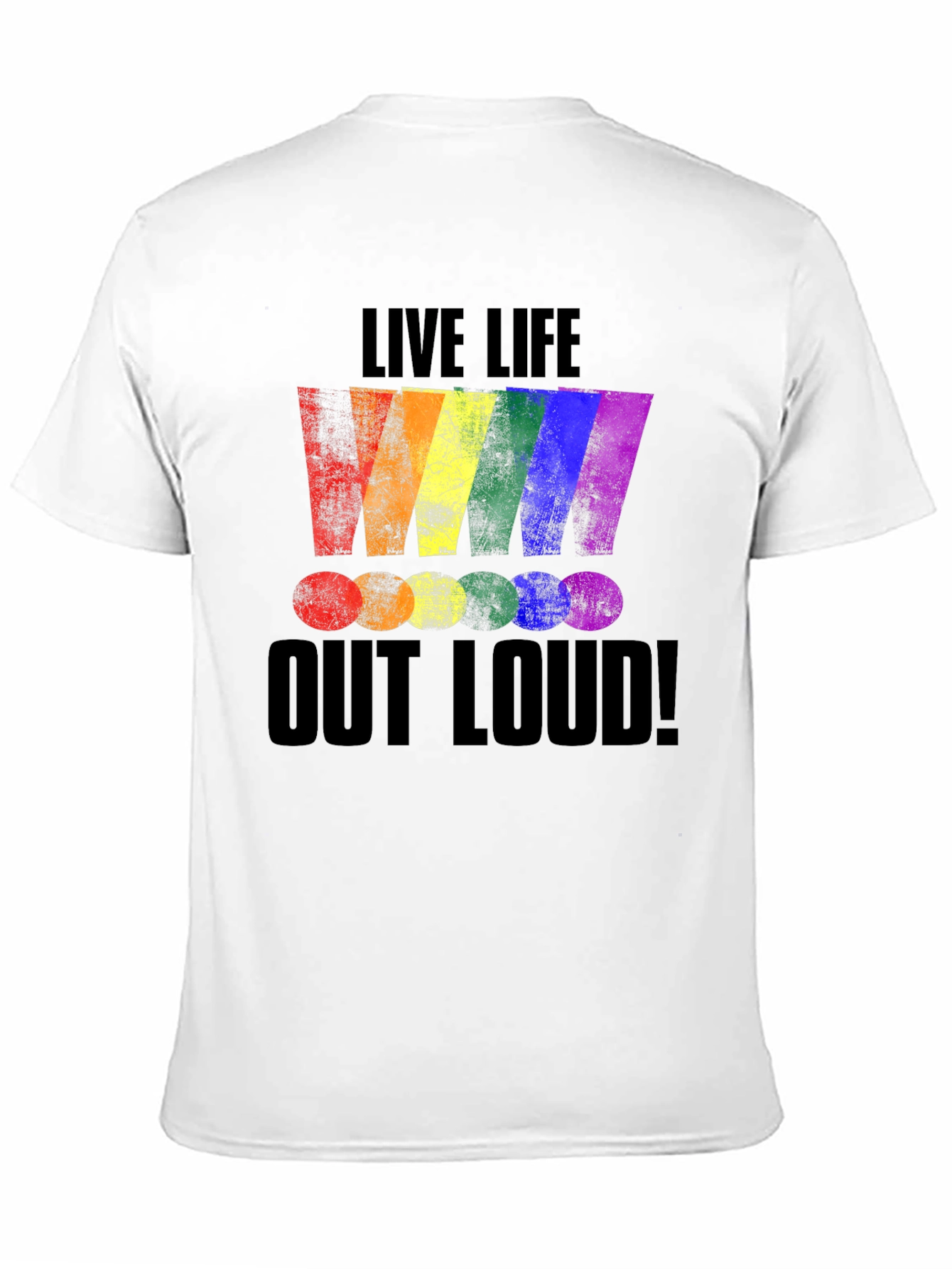 Black Live Life Out Loud Rainbow Graphic T-Shirt view 11