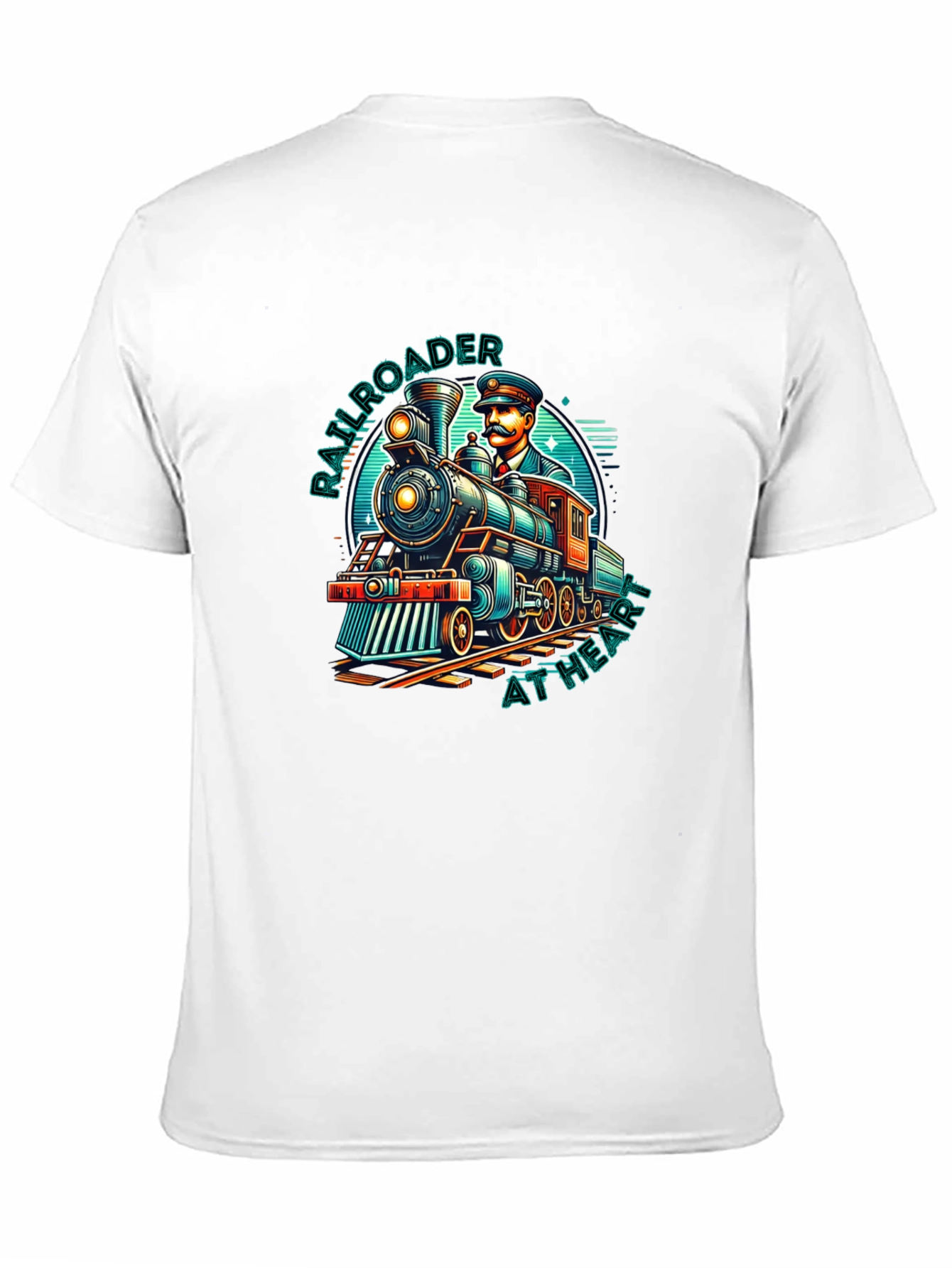 Black Railroader At Heart Graphic Tee view 11