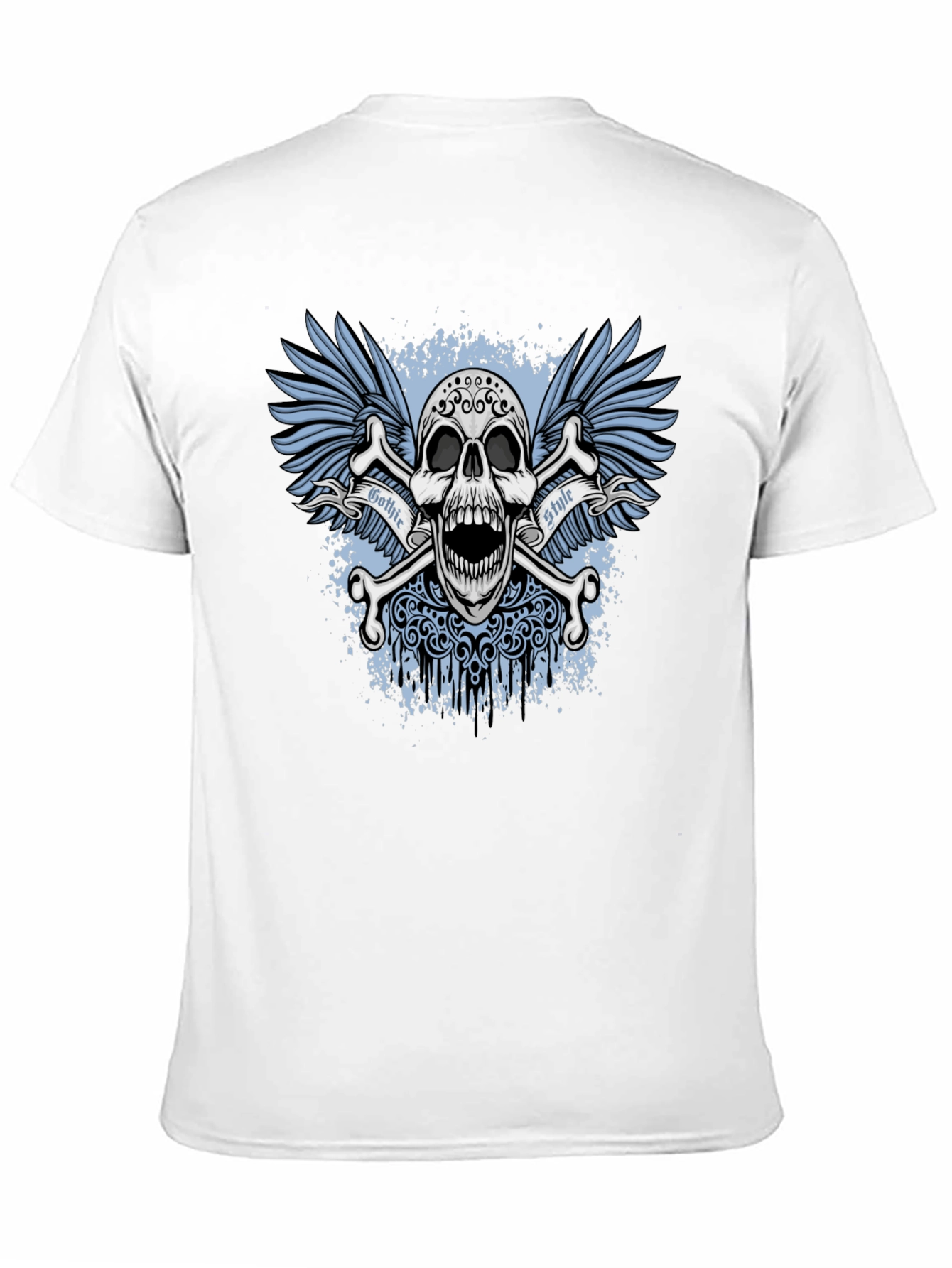 Black Gothic Skull T-Shirt view 11