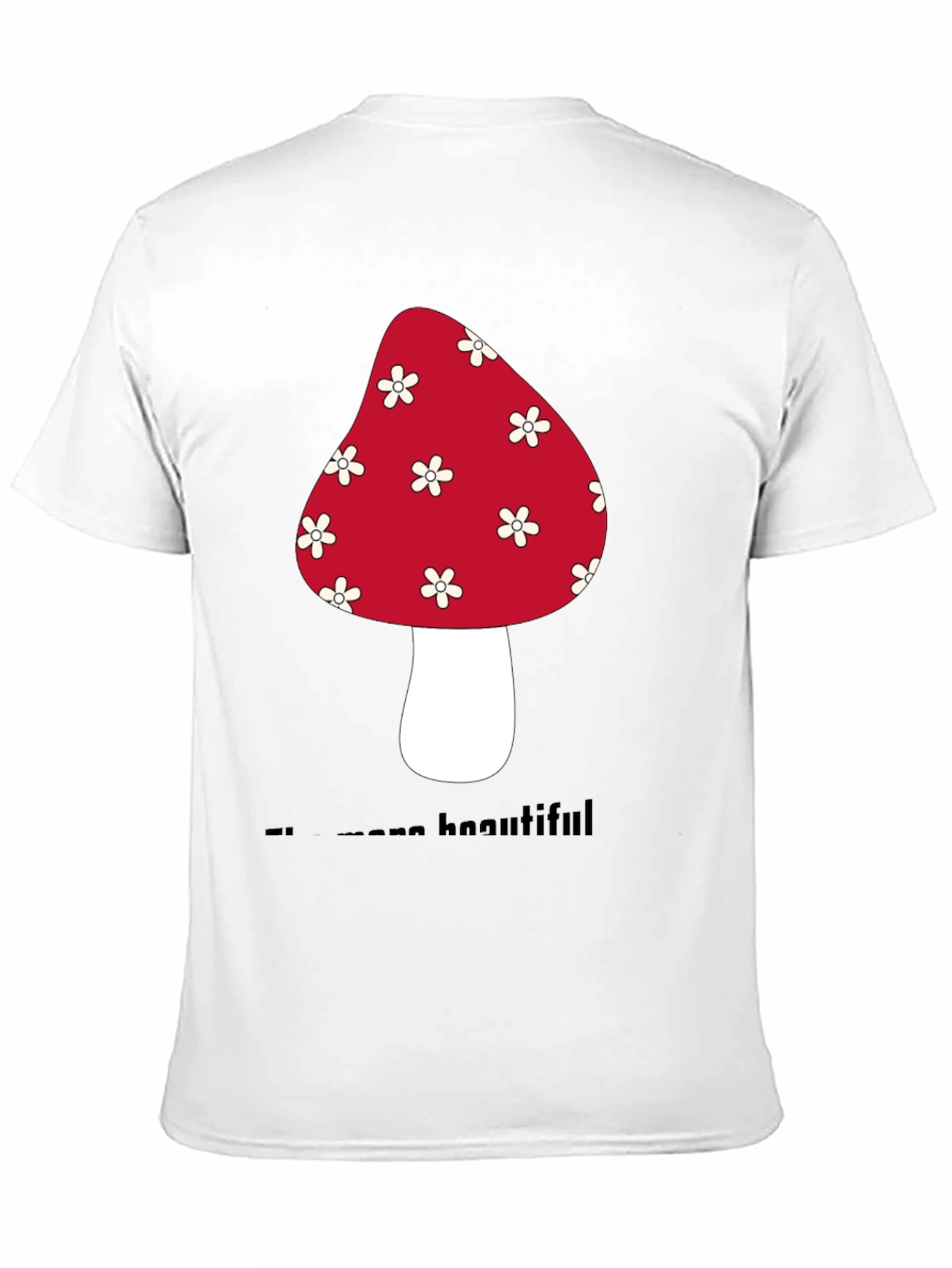 Black Mushroom Graphic T-Shirt - Unisex Cotton Tee view 11