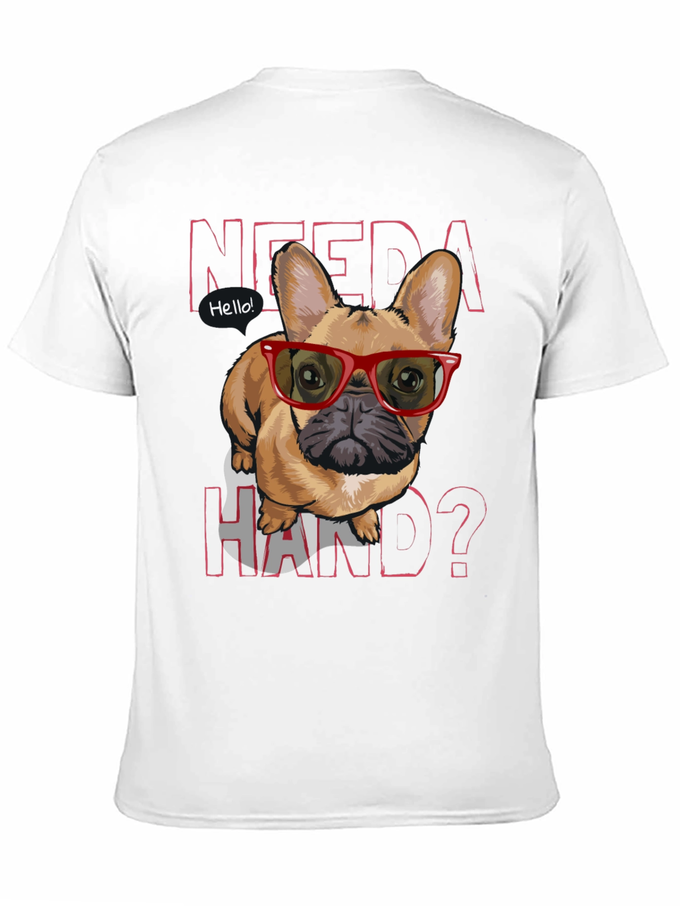 Black Need a Hand? Bulldog Tee view 11