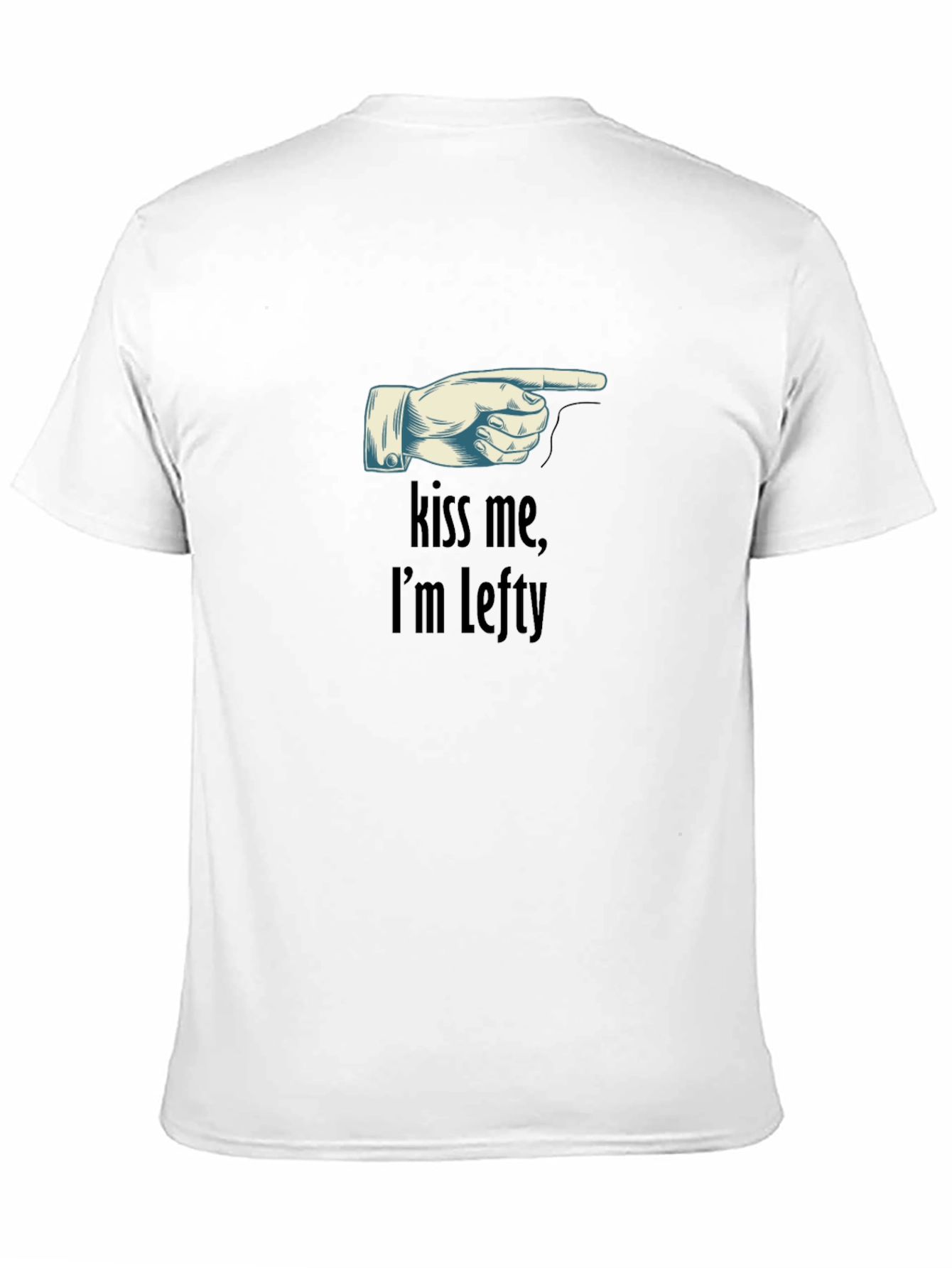 Black Kiss Me, I'm Lefty Graphic Tee view 11