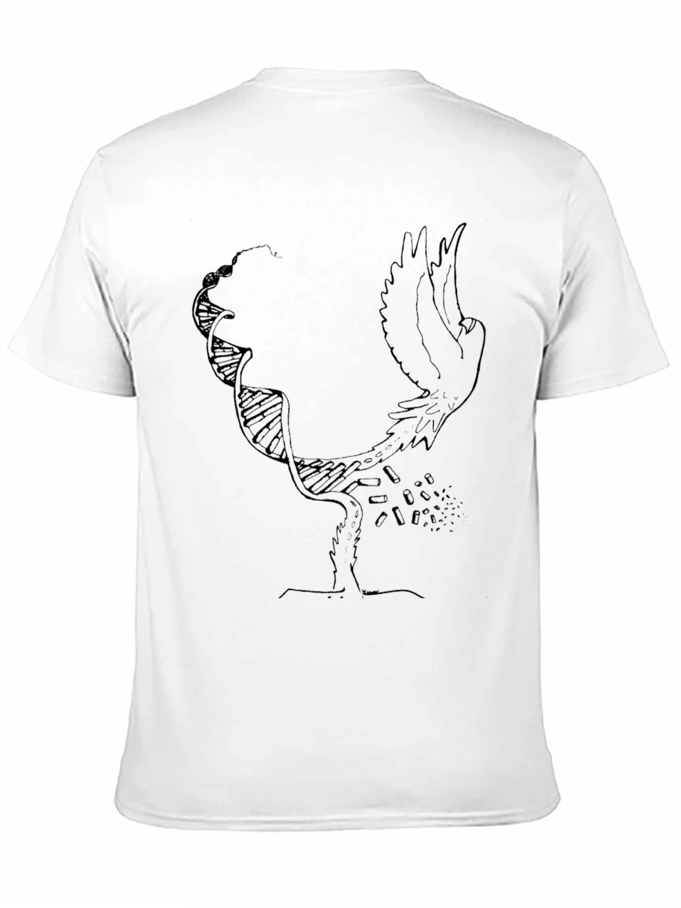 Black DNA Bird Black T-Shirt view 11