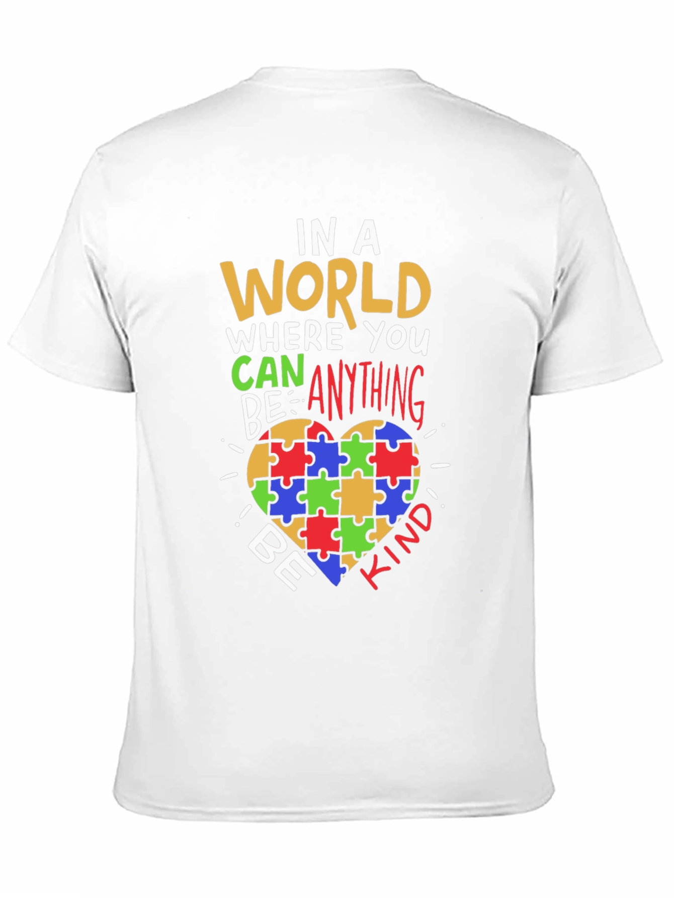 Black Be Kind Autism Awareness T-Shirt view 11