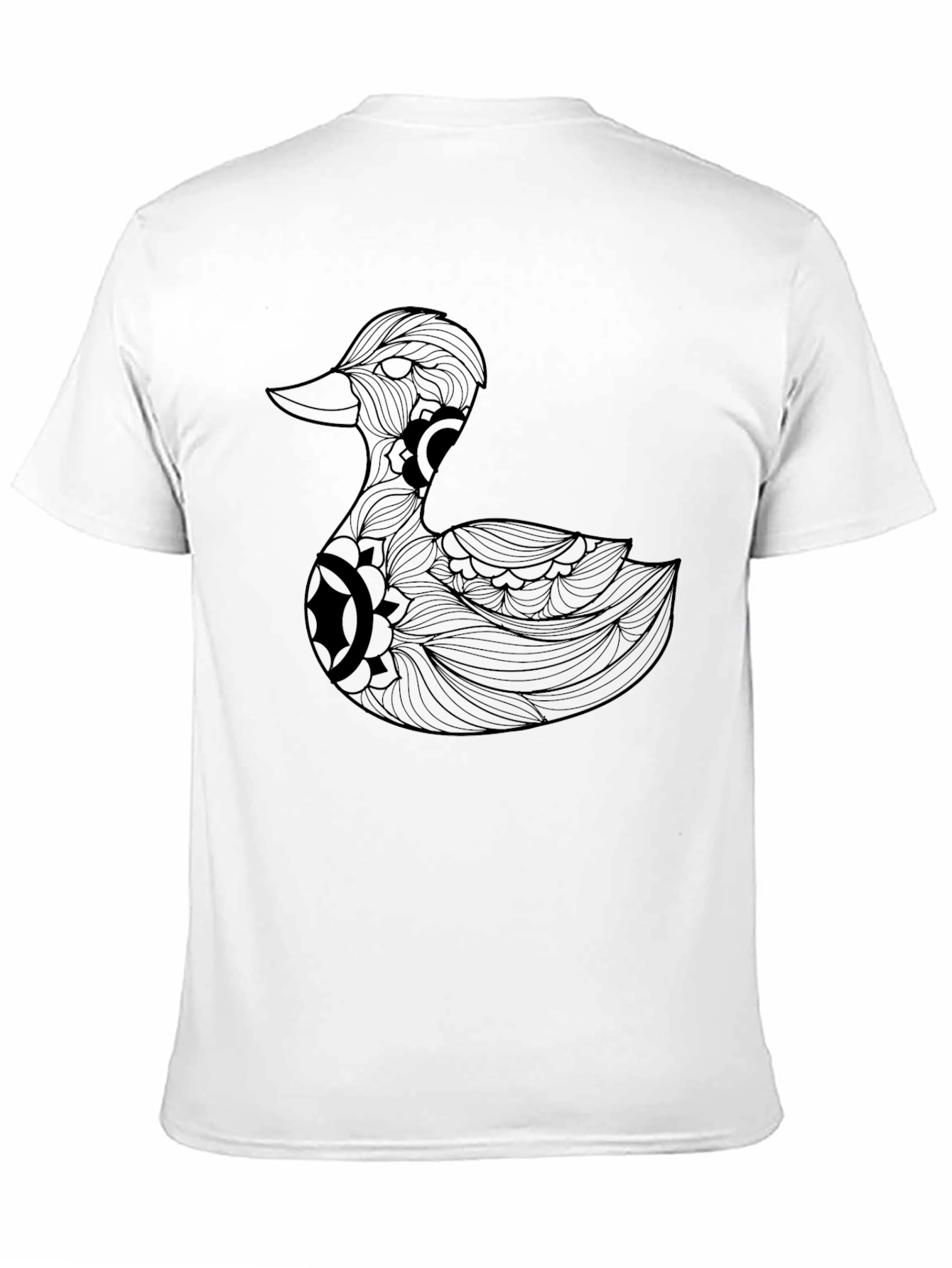 Black Duck Mandala Graphic Black T-Shirt view 11