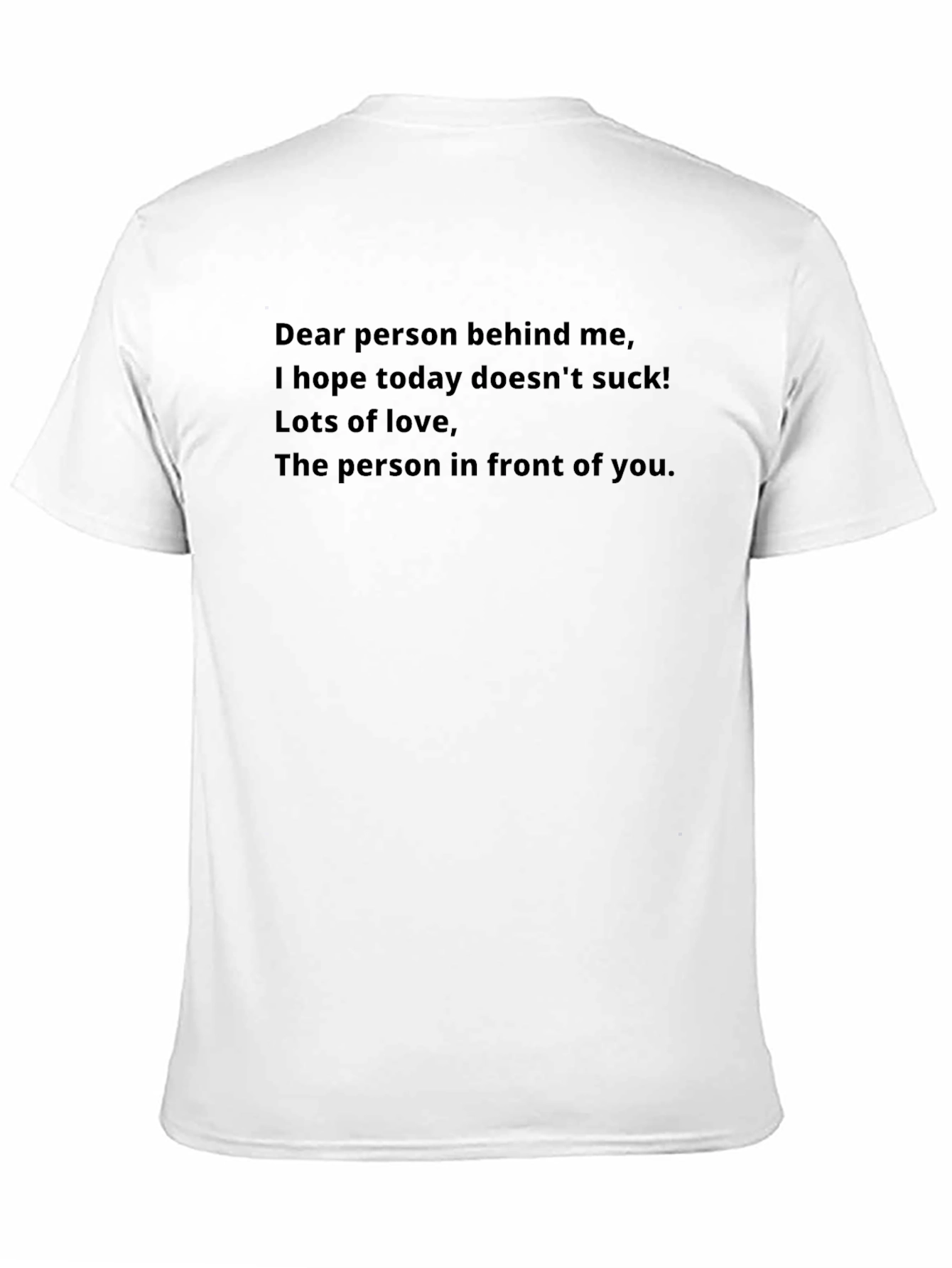 Black Humorous Graphic T-Shirt - 'Dear Person Behind Me' Statement Tee view 11