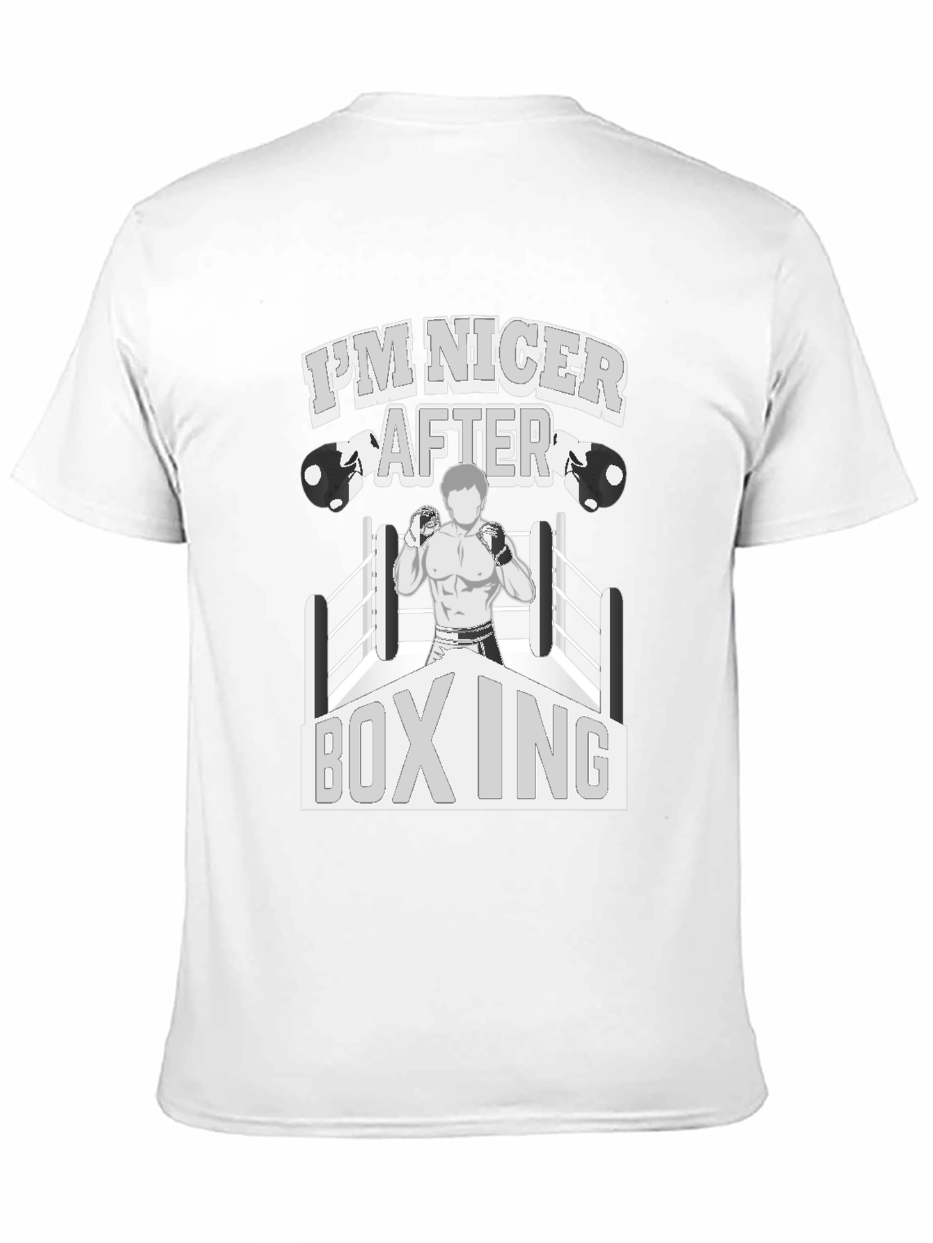 Black I'm Nicer After Boxing Graphic T-Shirt view 11