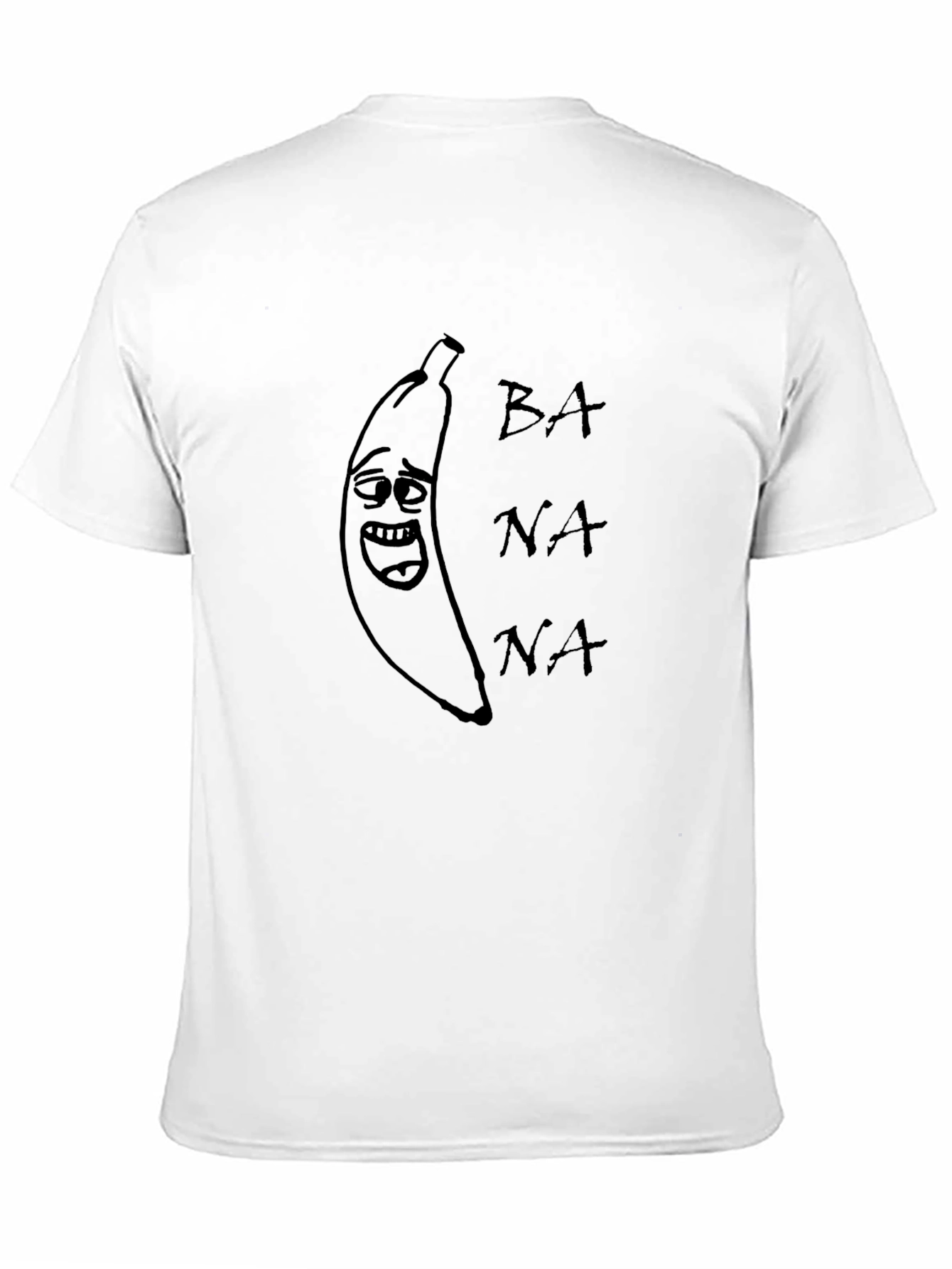 Black Funny Banana Graphic Black T-Shirt view 11