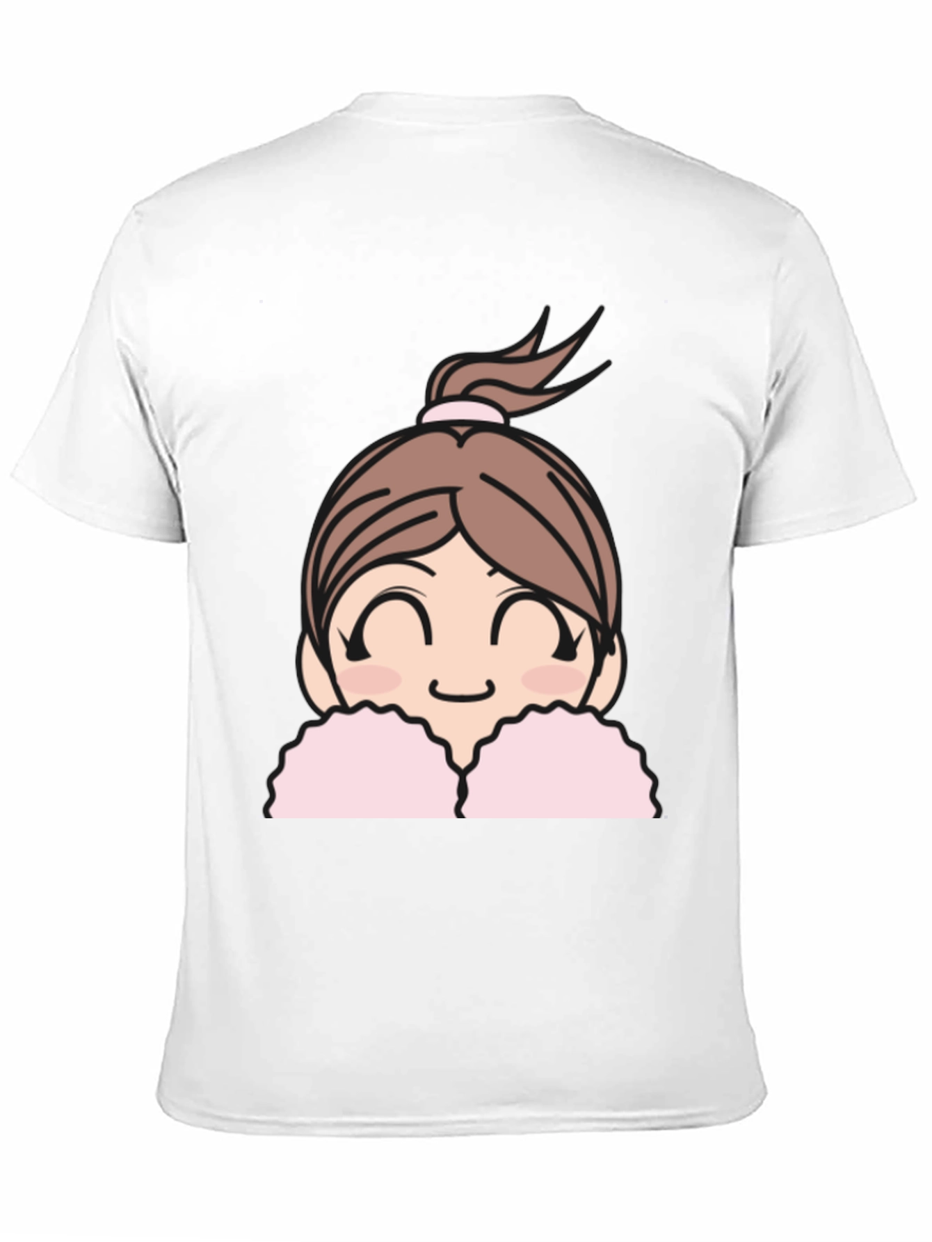 Black Cute Anime Girl Graphic Black T-Shirt view 11