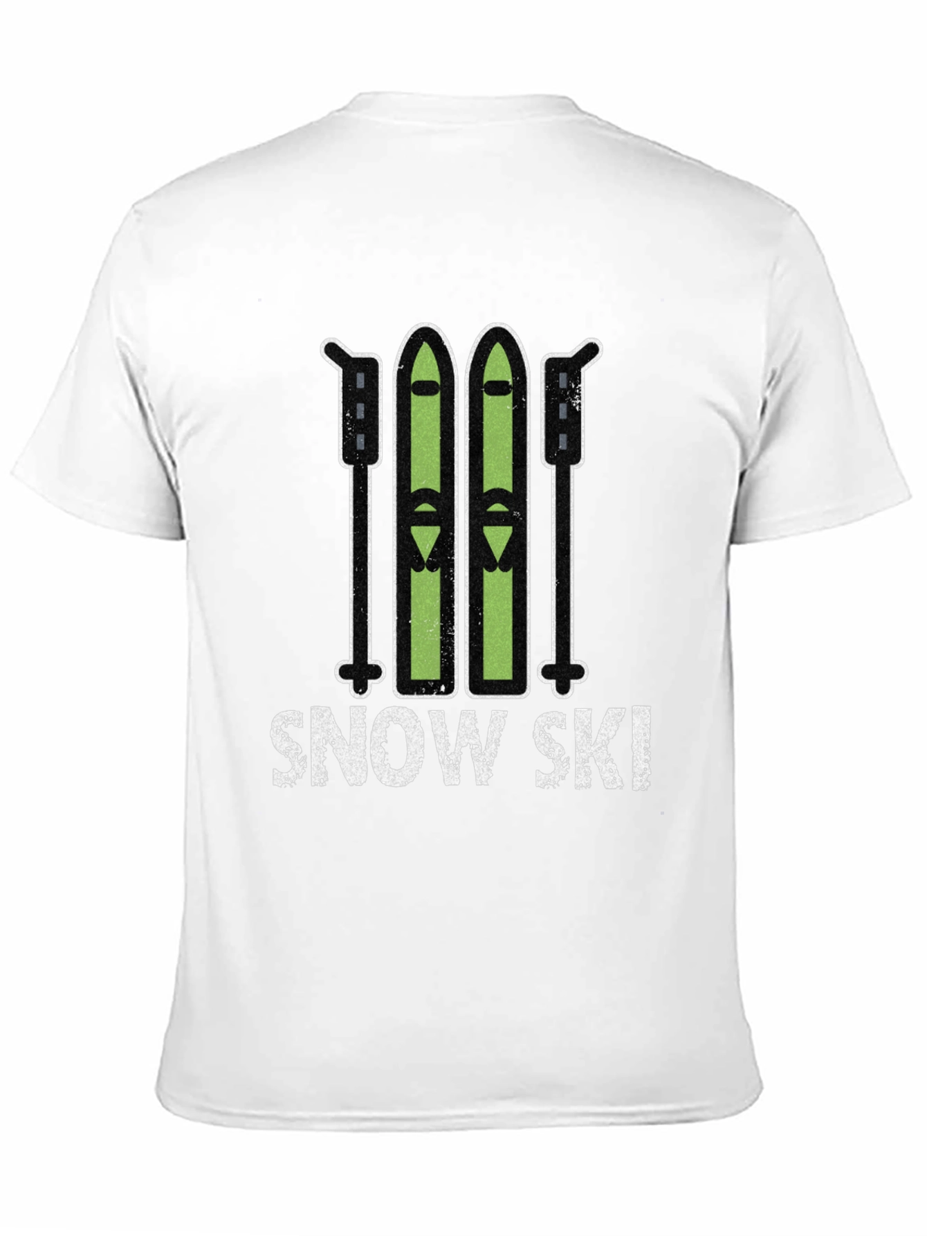 Black Snow Ski Graphic Tee - Winter Sports T-Shirt view 11