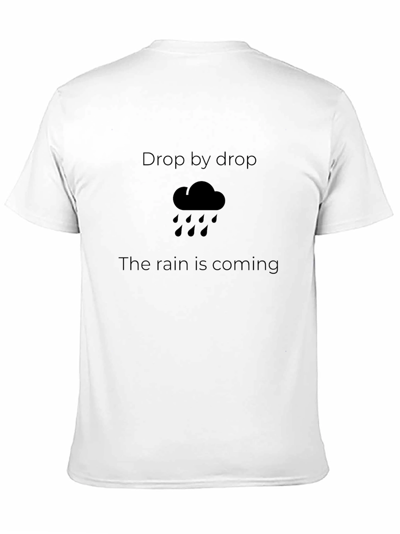 Black Rain Cloud Graphic T-Shirt - "Drop by Drop" view 11