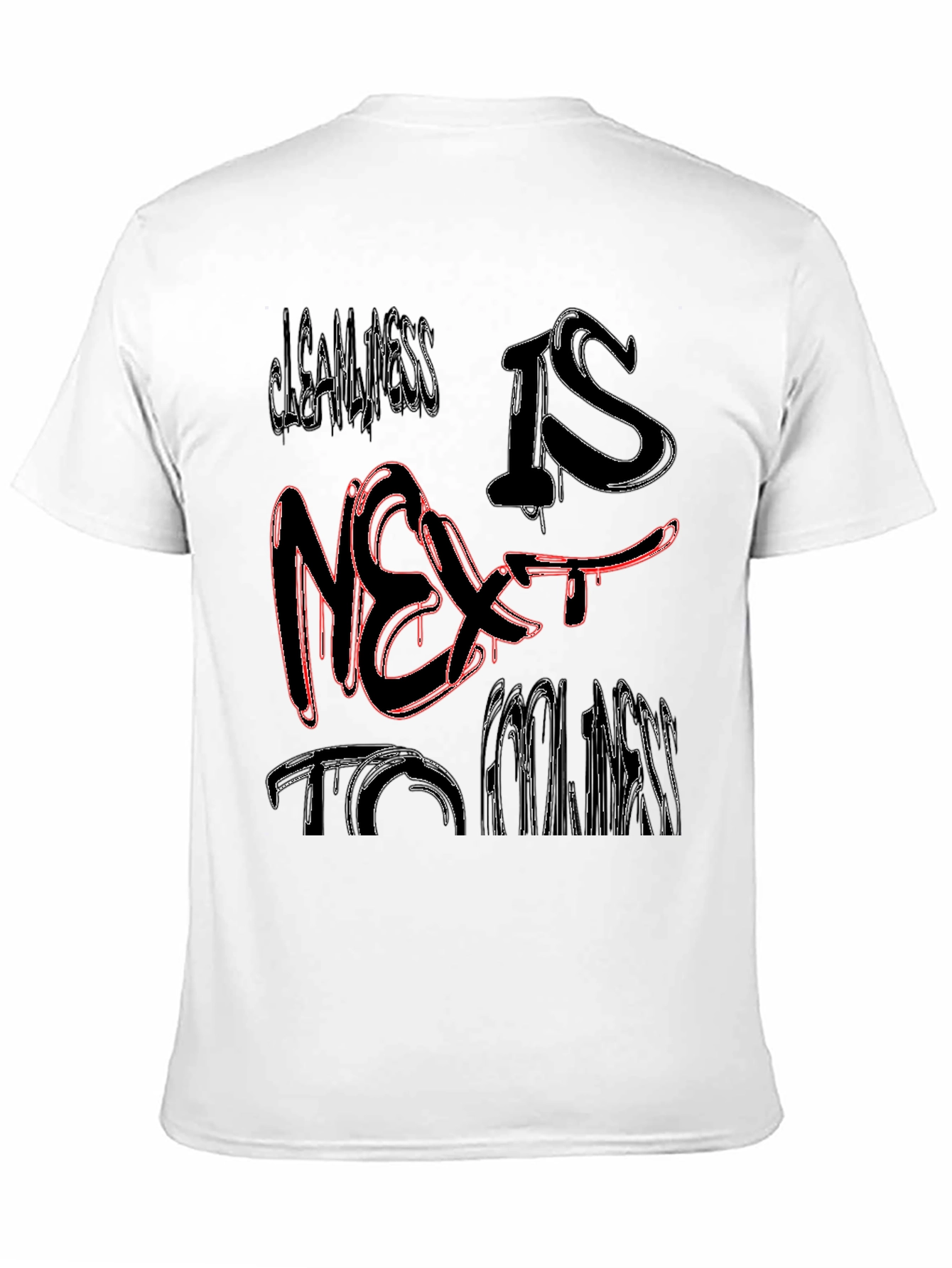 Black Cleanliness is Next to Coolness Graphic Tee view 11