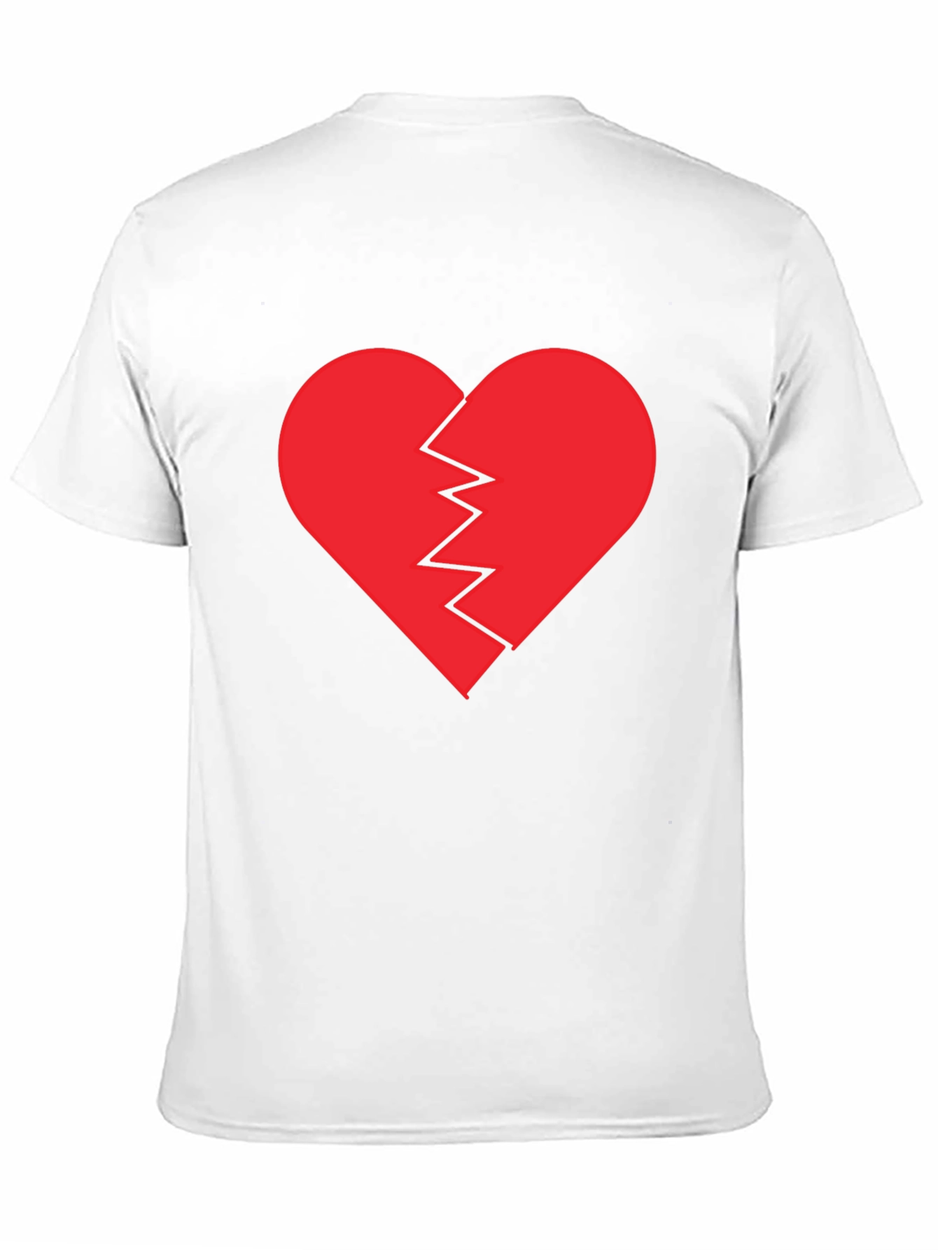 Black Broken Heart Graphic Tee - Black Cotton T-Shirt view 11