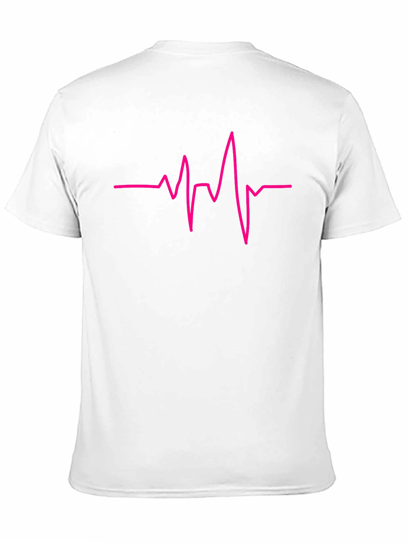 Black Heartbeat Graphic Tee - Black Cotton Blend Casual T-Shirt view 11