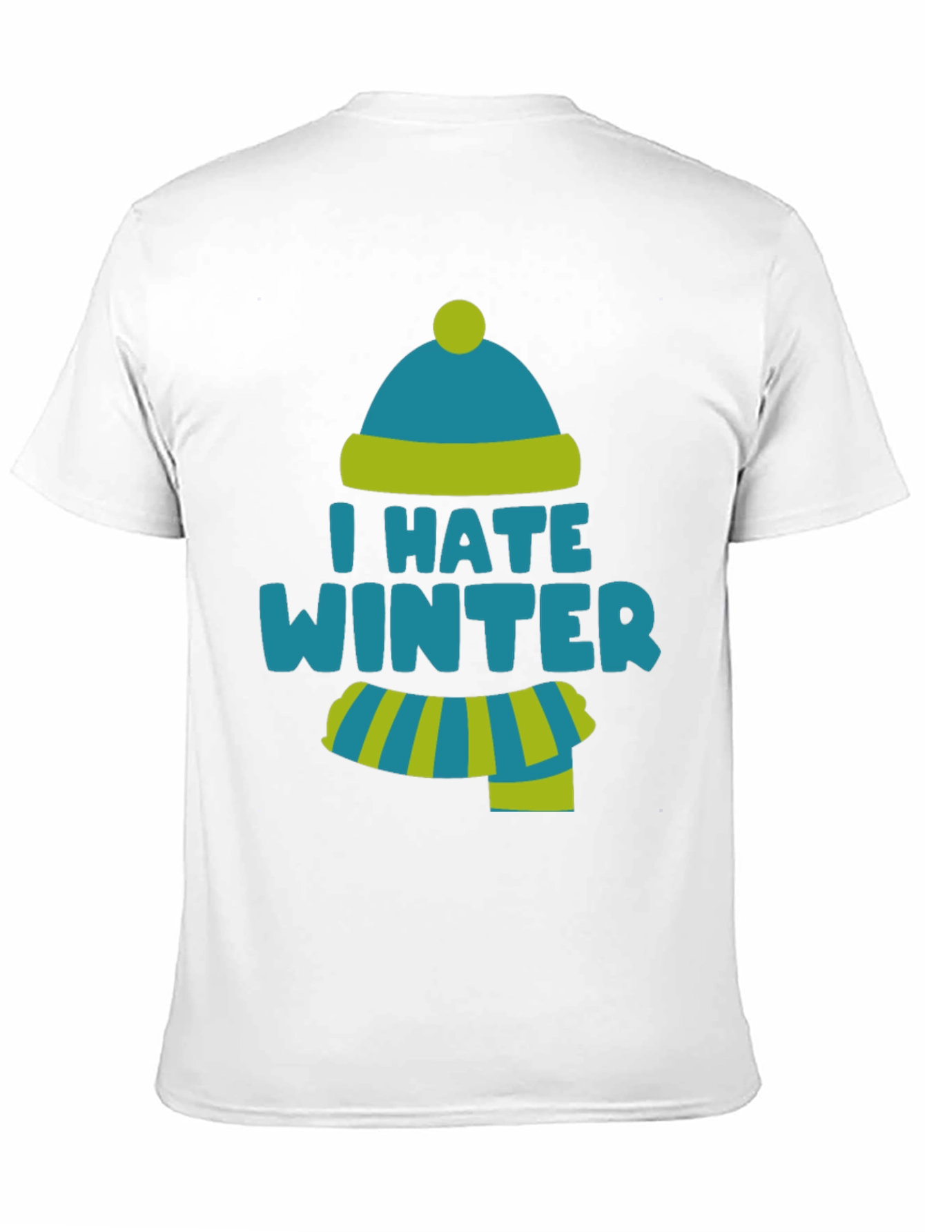 Black I Hate Winter Funny T-Shirt view 11