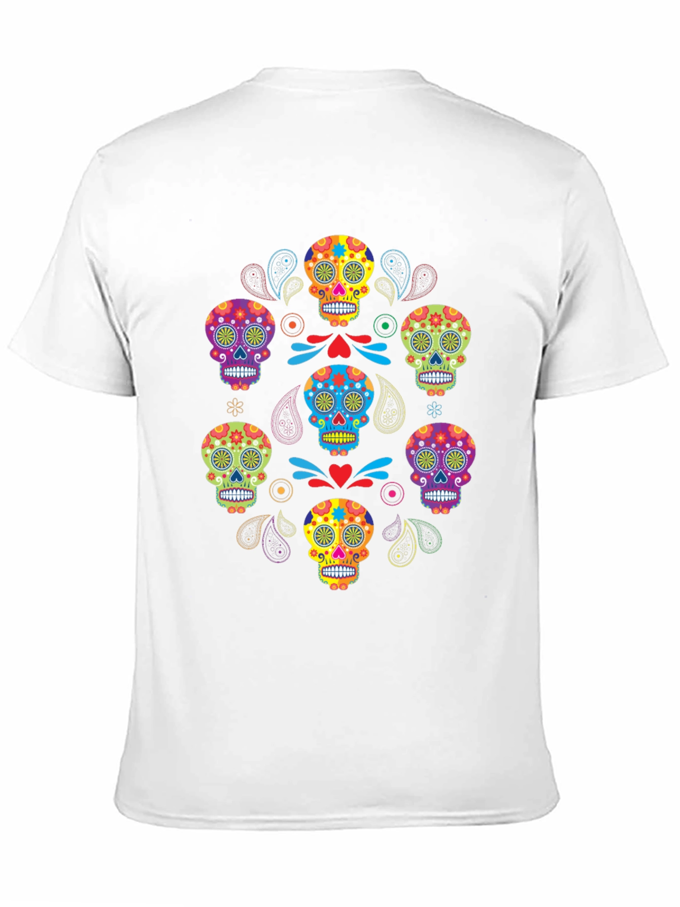Black Sugar Skull T-Shirt - Day of the Dead view 11
