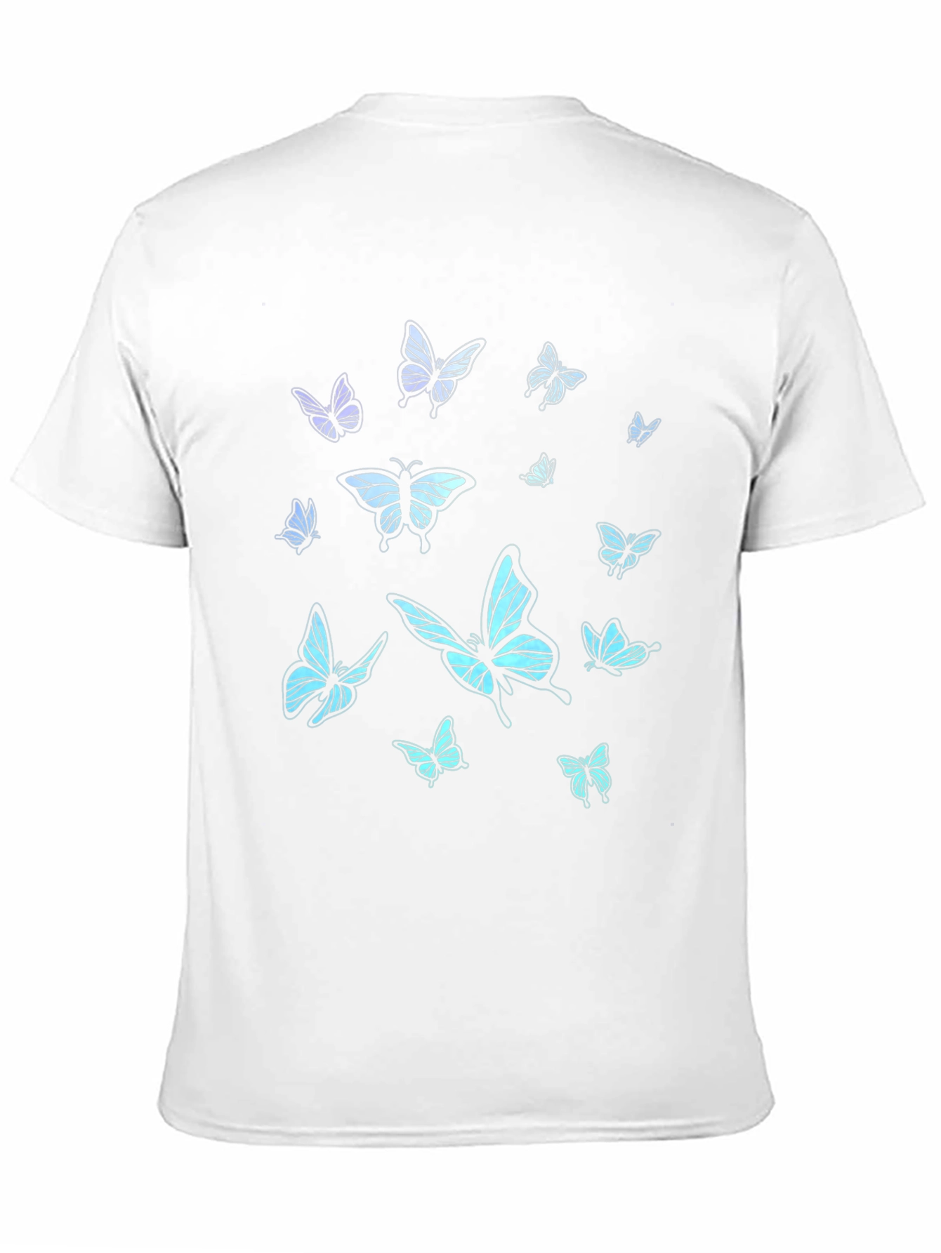 Black Butterfly Print Black T-Shirt view 11