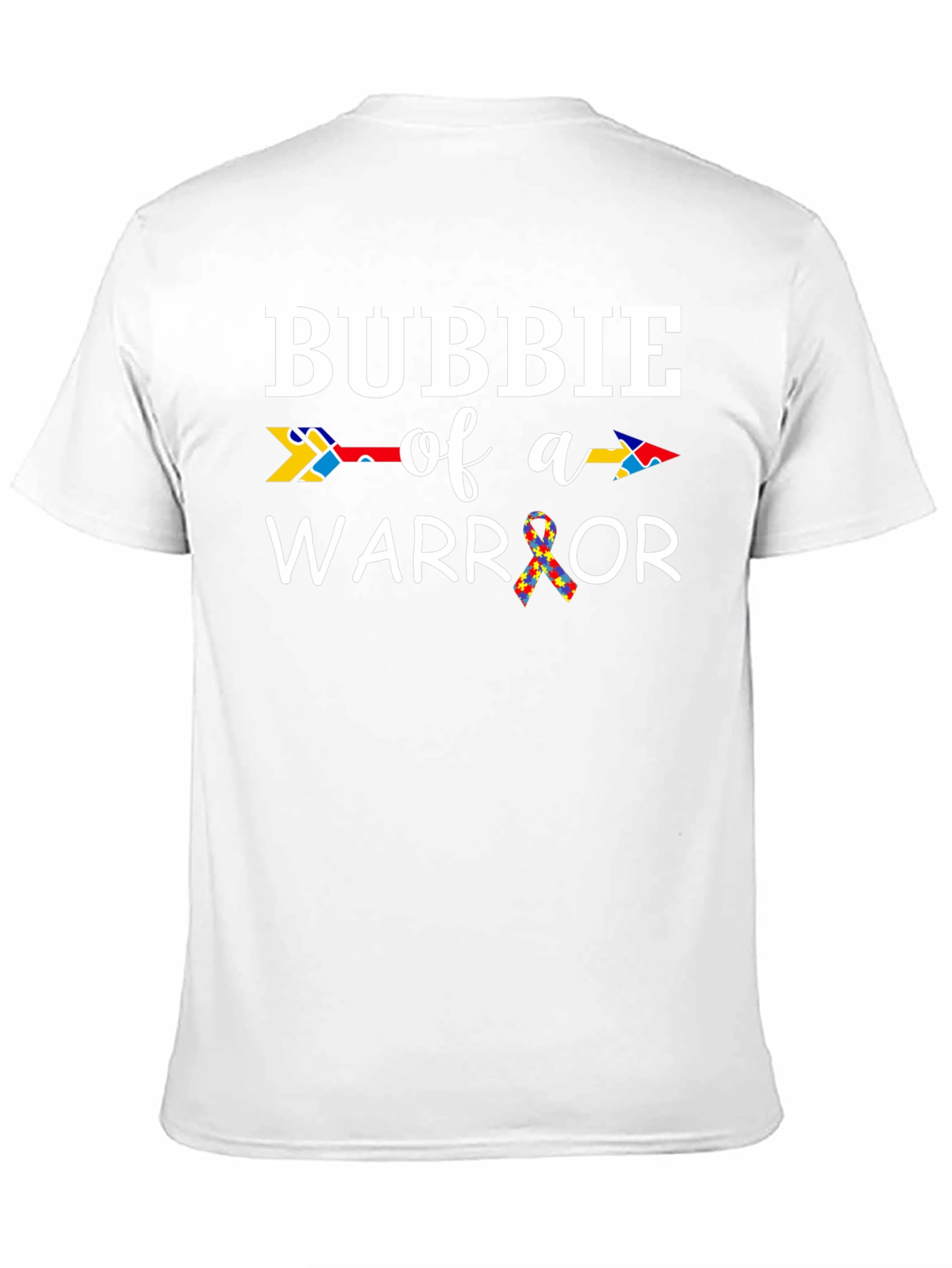 Black Bubbie of a Warrior Autism Awareness T-Shirt view 11