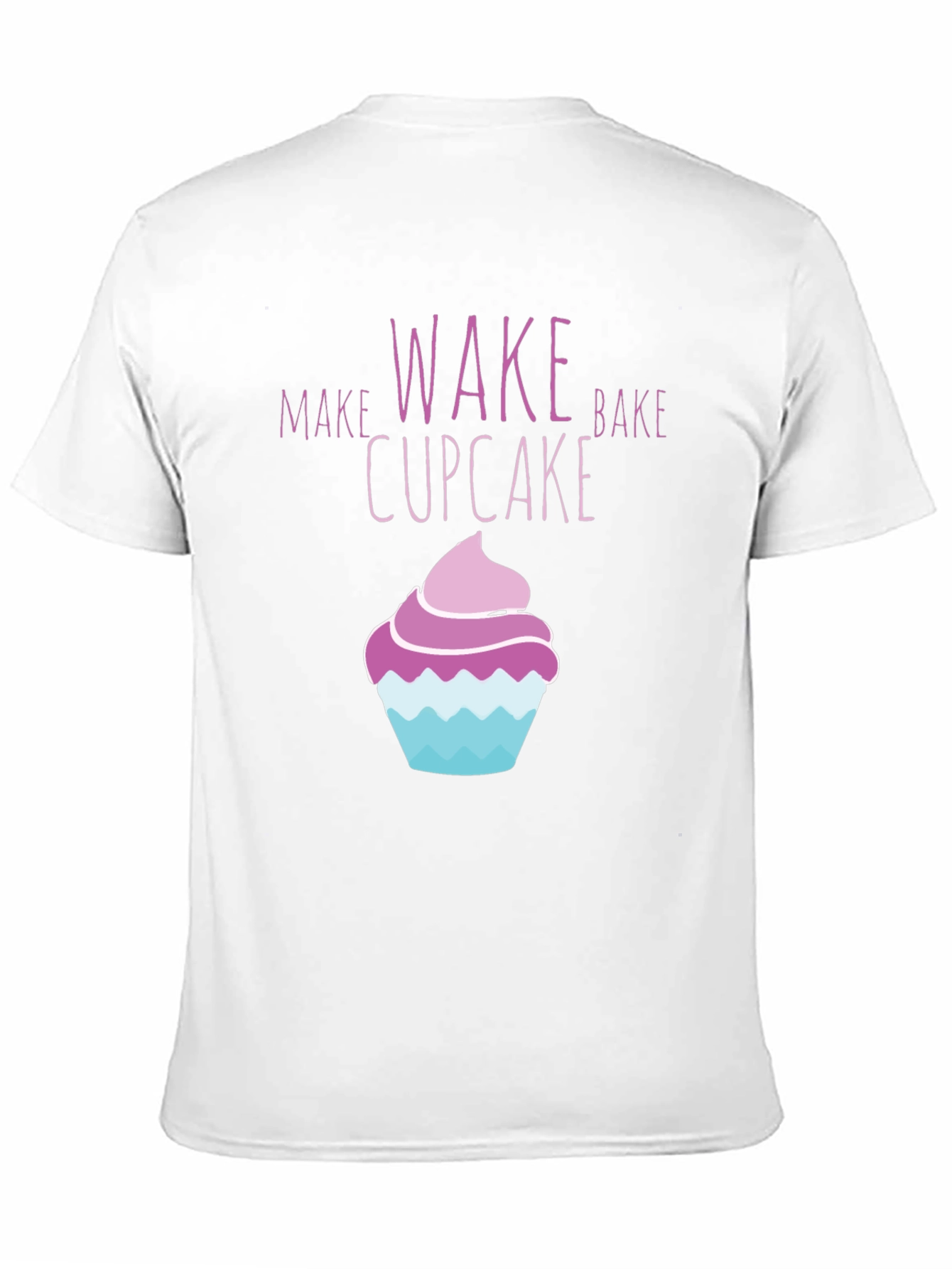 Black Wake Bake Cupcake Graphic T-Shirt - Black view 11