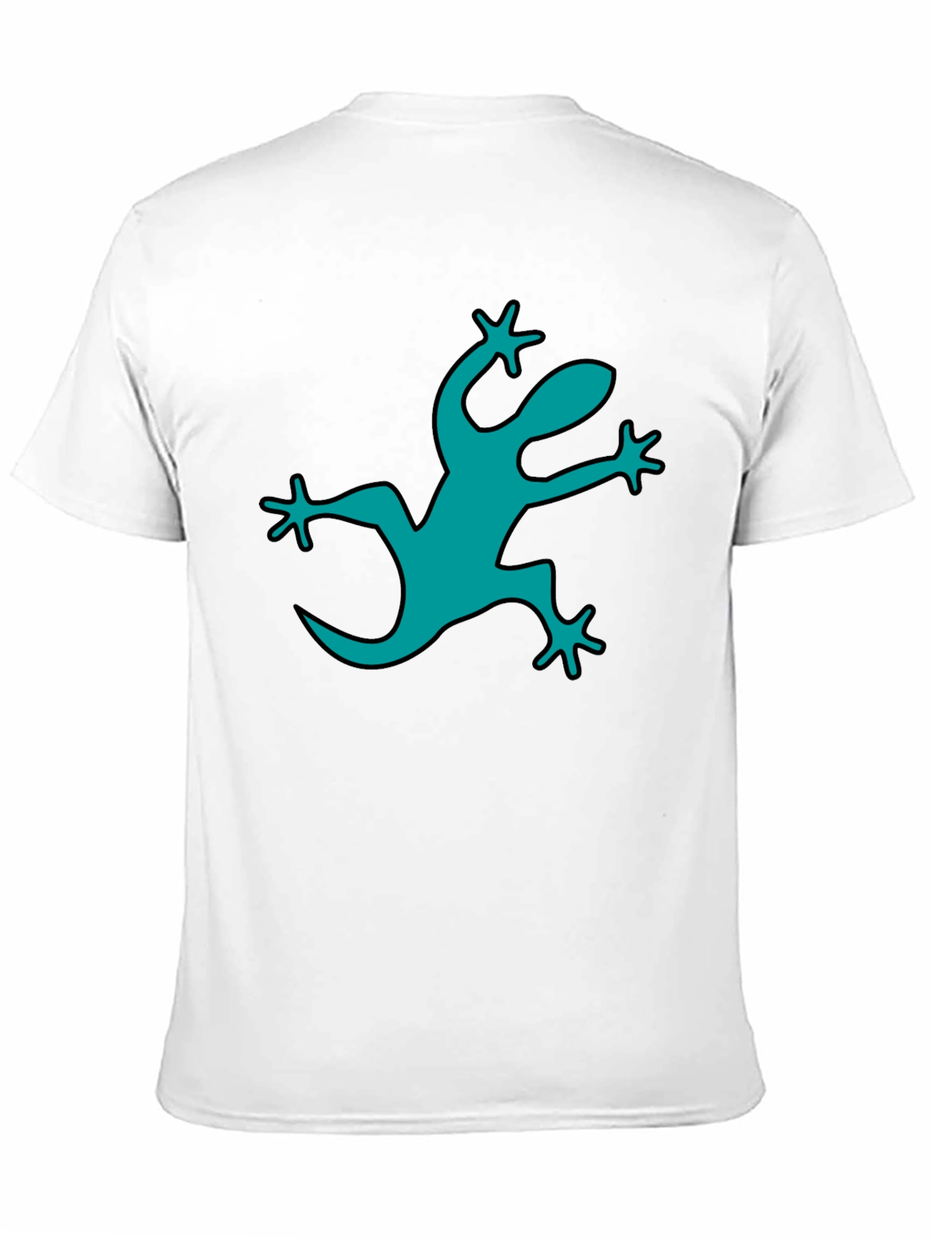 Black Cool Gecko Graphic Black T-Shirt view 11