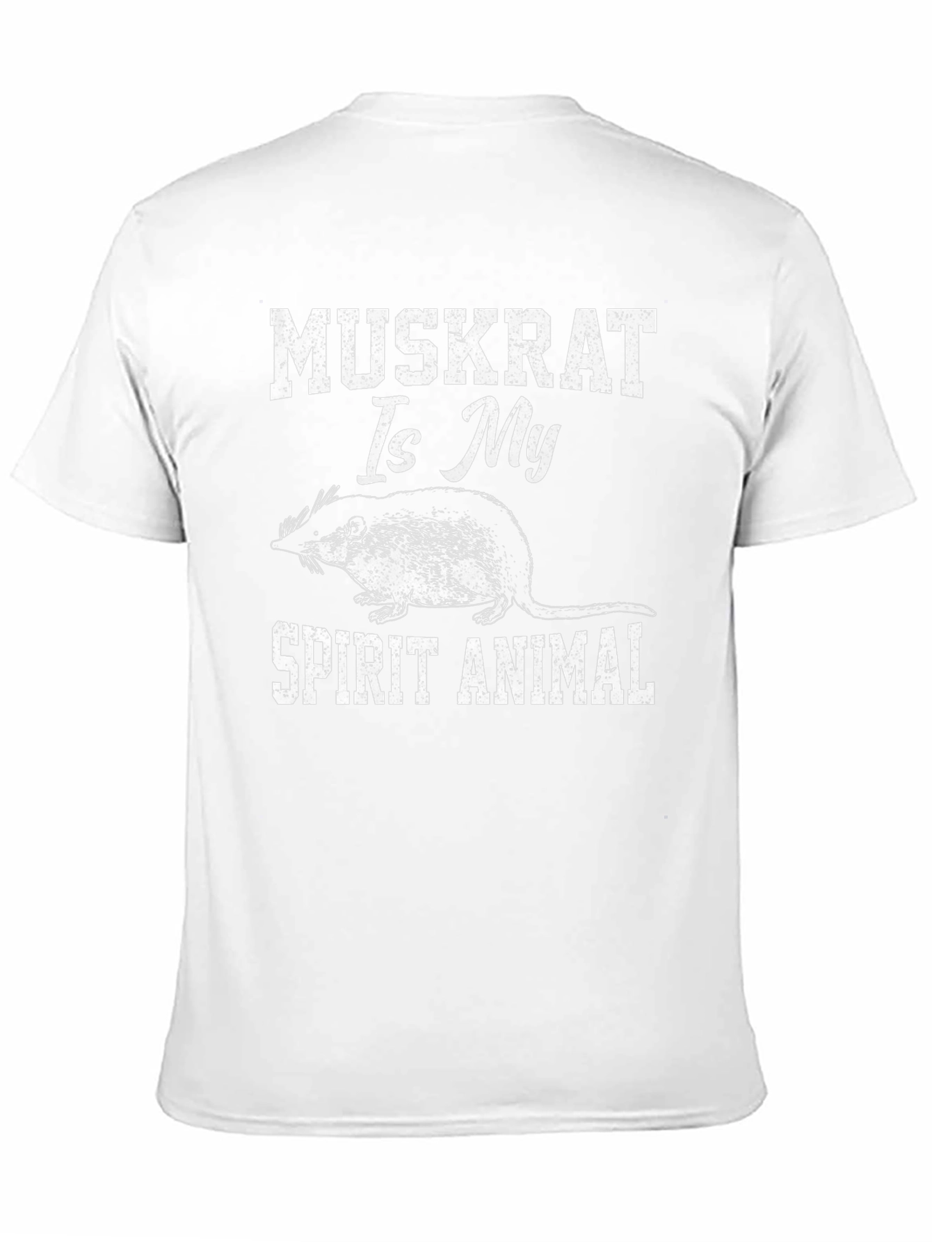 Black Muskrat Spirit Animal T-Shirt - Black Graphic Tee view 11