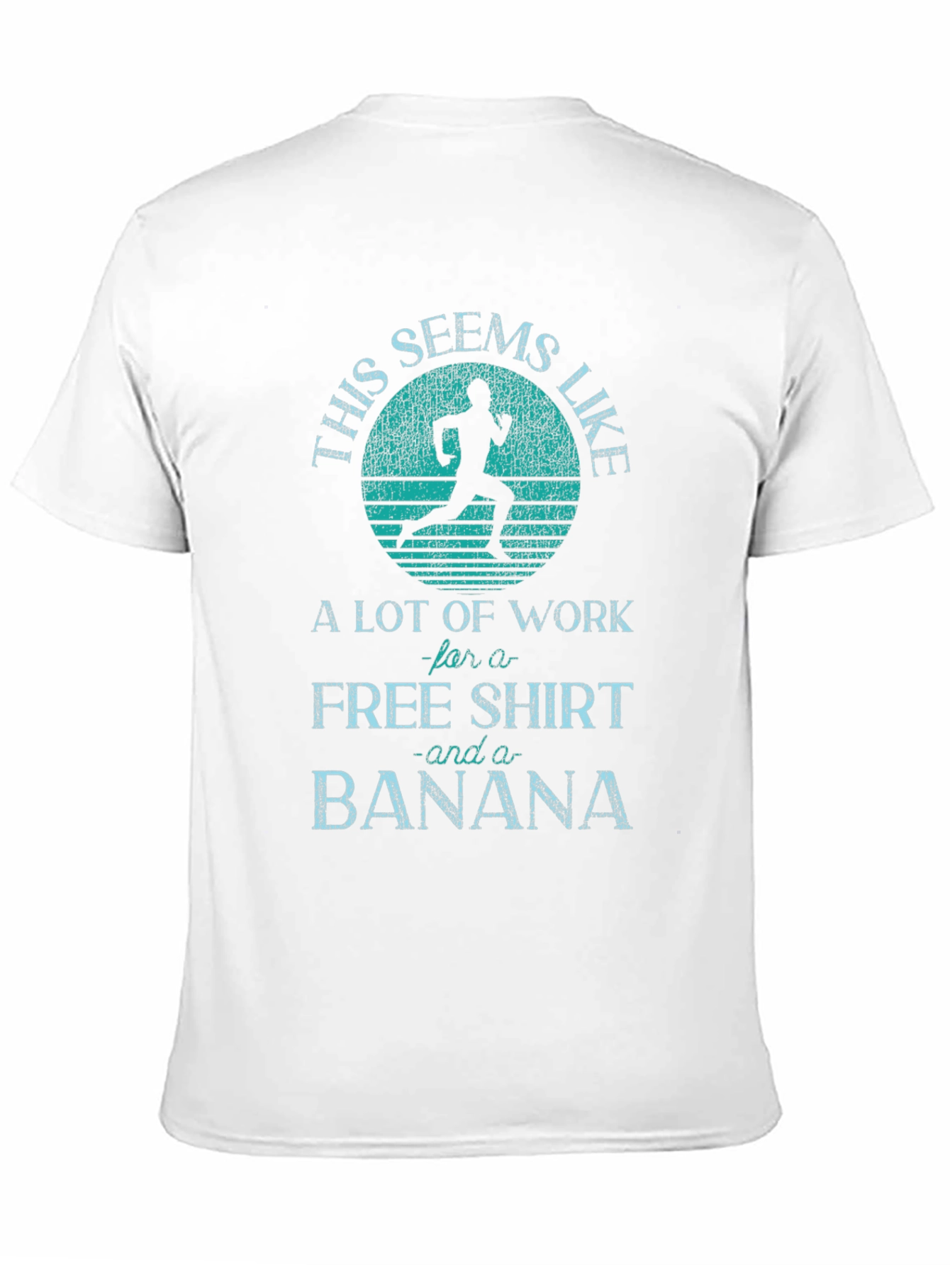 Black Funny Running T-Shirt: Free Shirt and Banana view 11