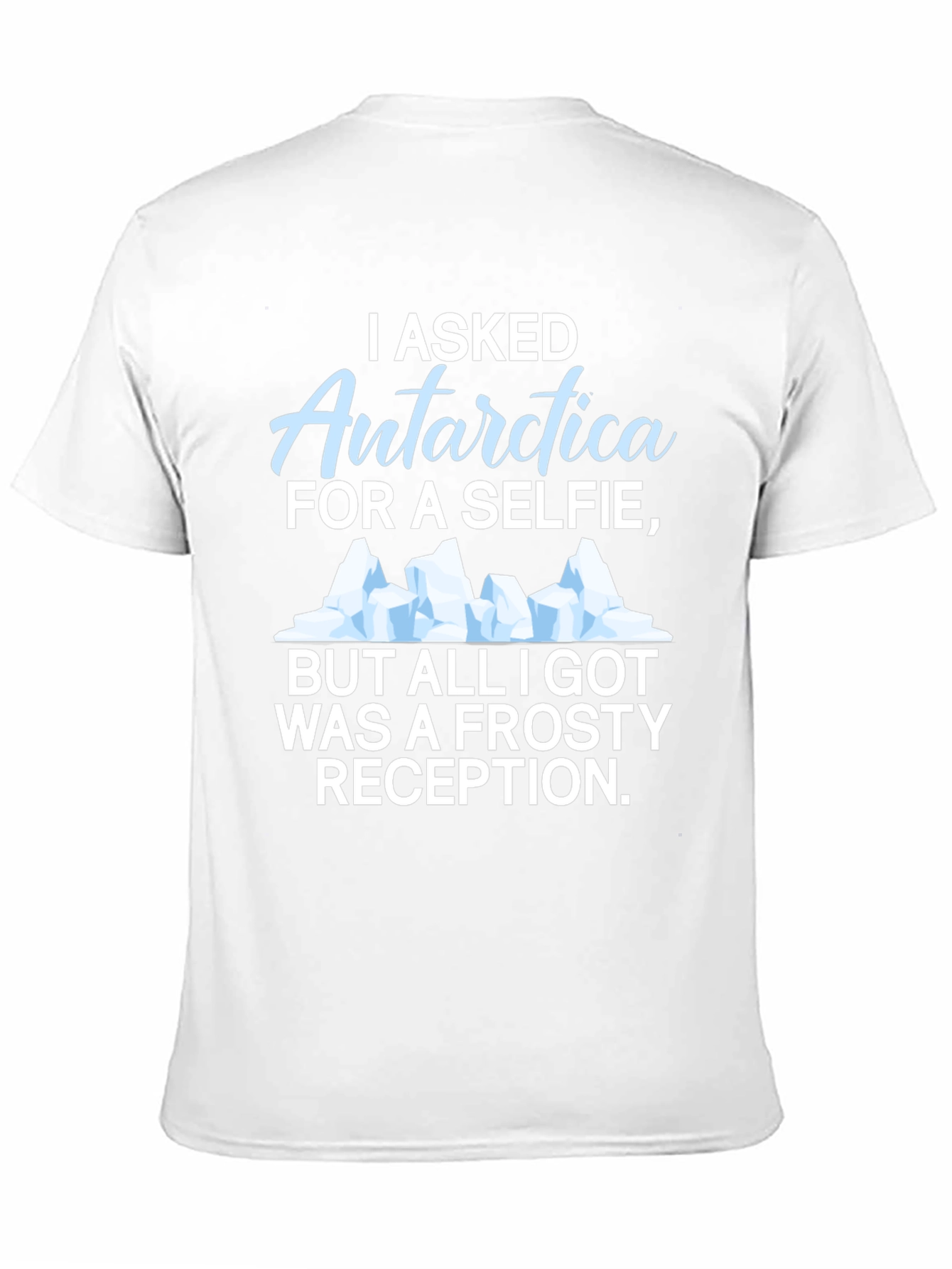 Black Antarctica Selfie Graphic T-Shirt - Humorous Black Tee view 11
