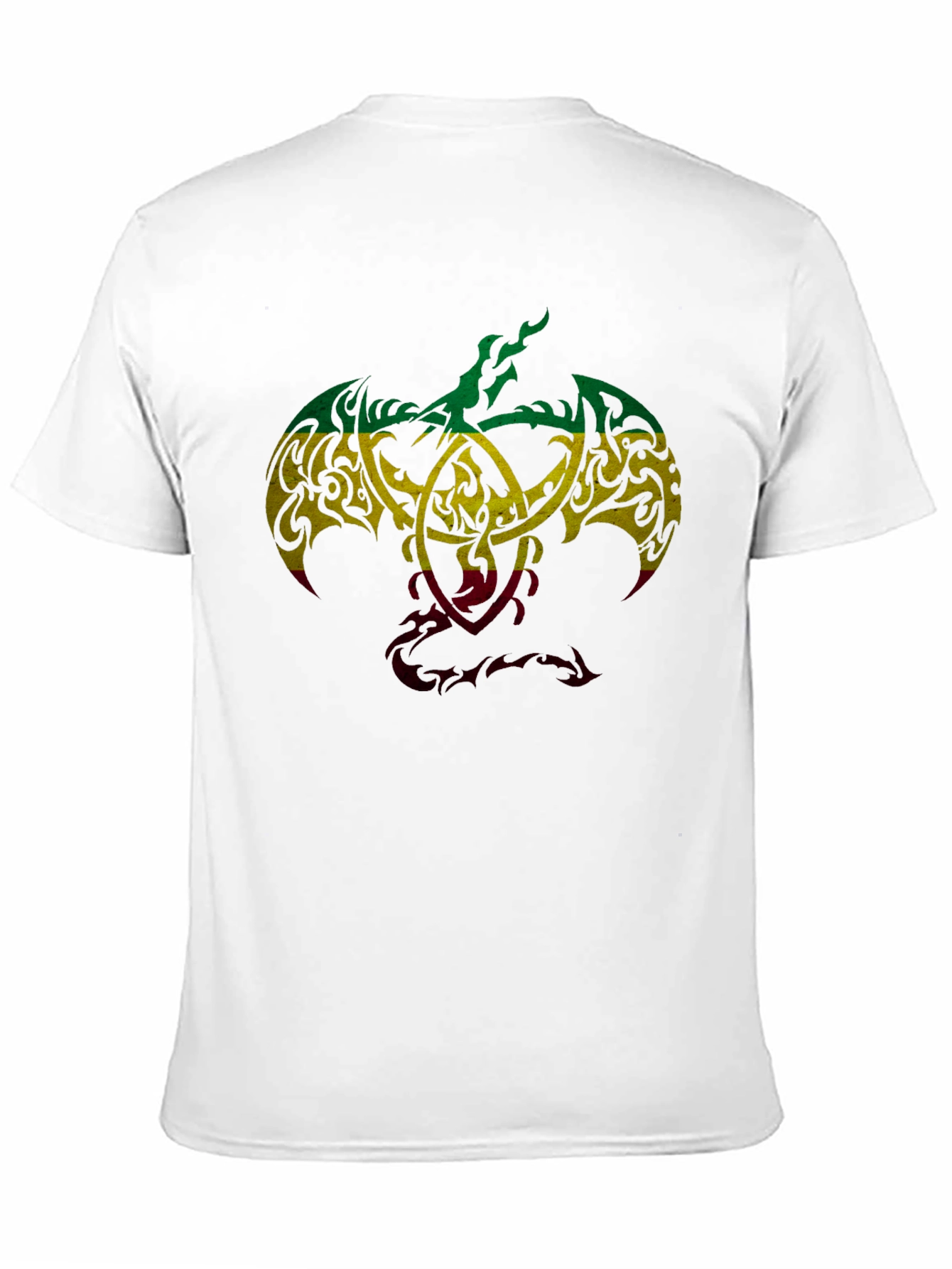 Black Rasta Tribal Dragon Graphic T-Shirt - Unique Design view 11