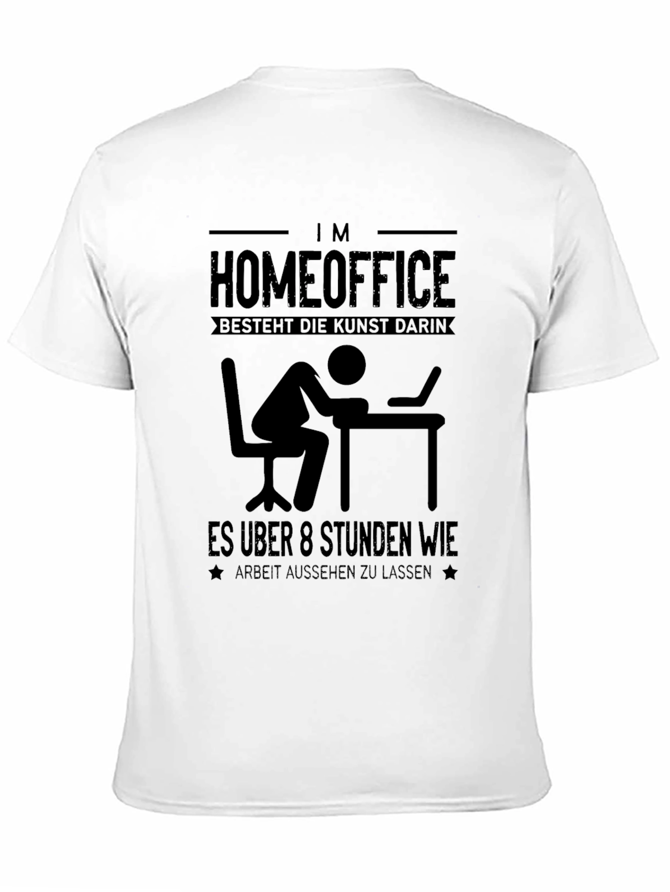 Black Funny Home Office T-Shirt - Work From Home Humor view 11