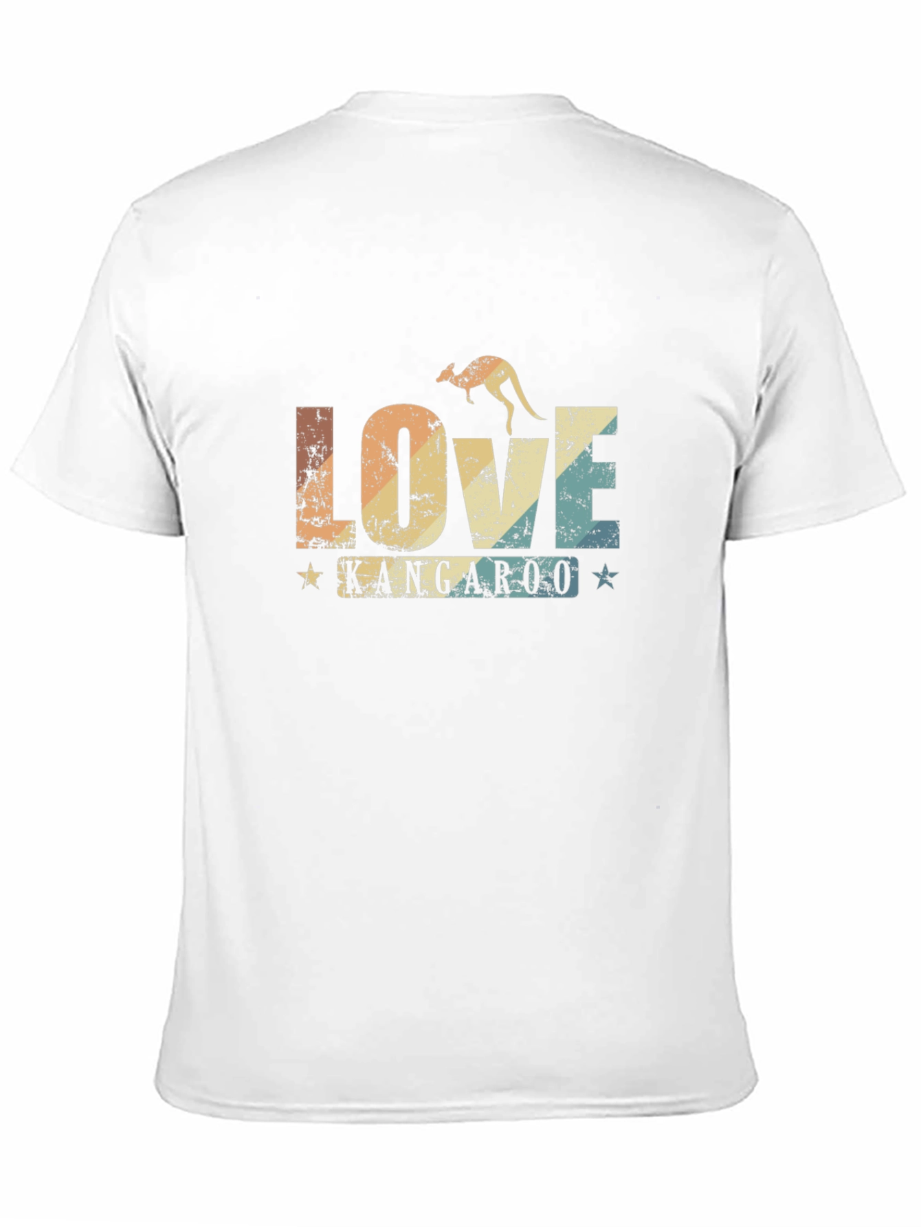 Black Love Kangaroo Retro Graphic T-Shirt view 11