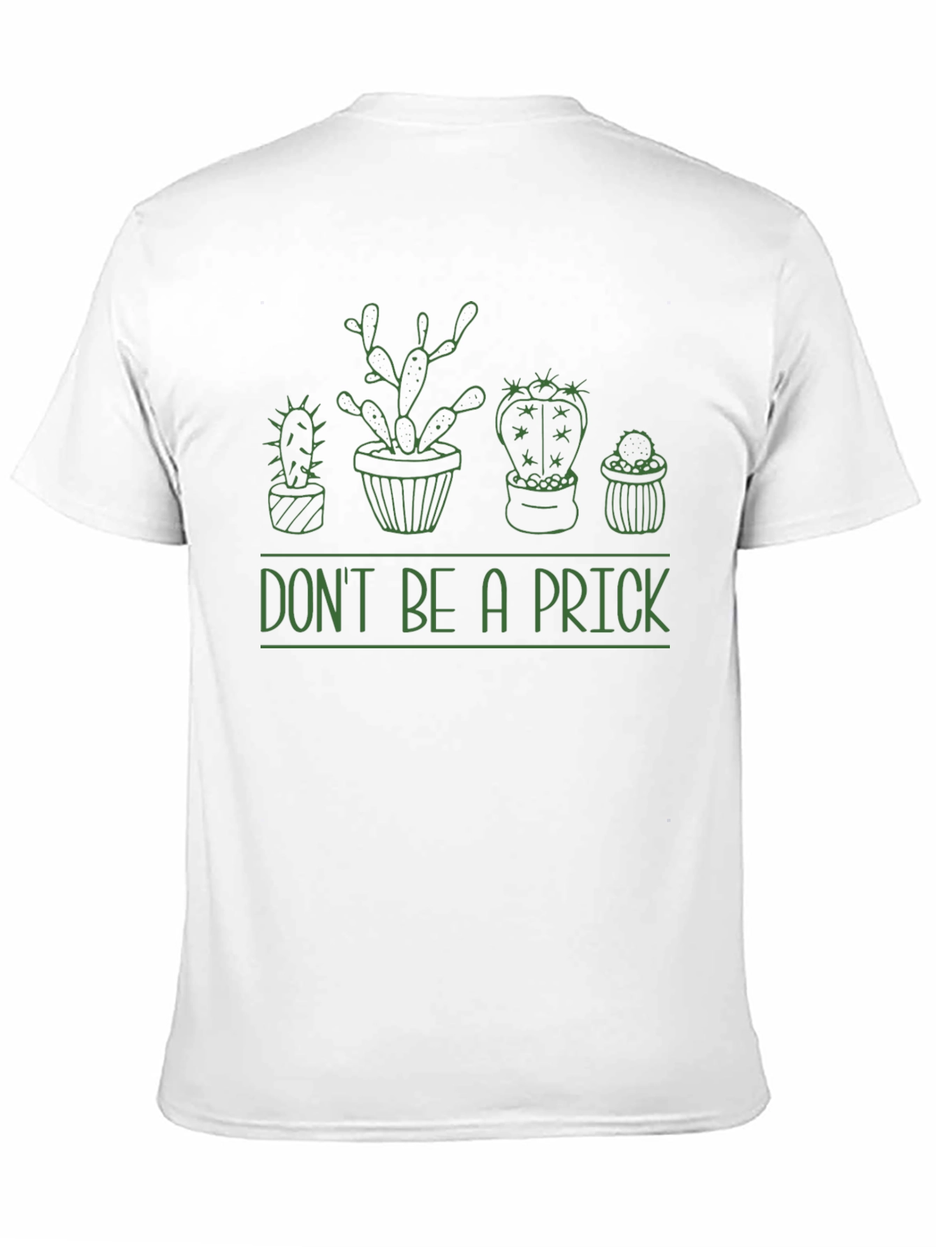 Black Don't Be a Prick Cactus Graphic Tee - Humor T-Shirt view 11