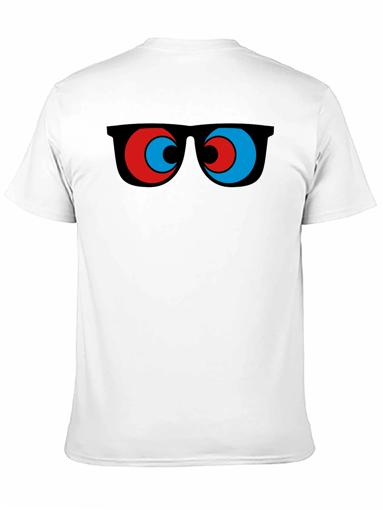 Black Funny Sunglasses Graphic Tee - Quirky Men's Black T-Shirt view 11