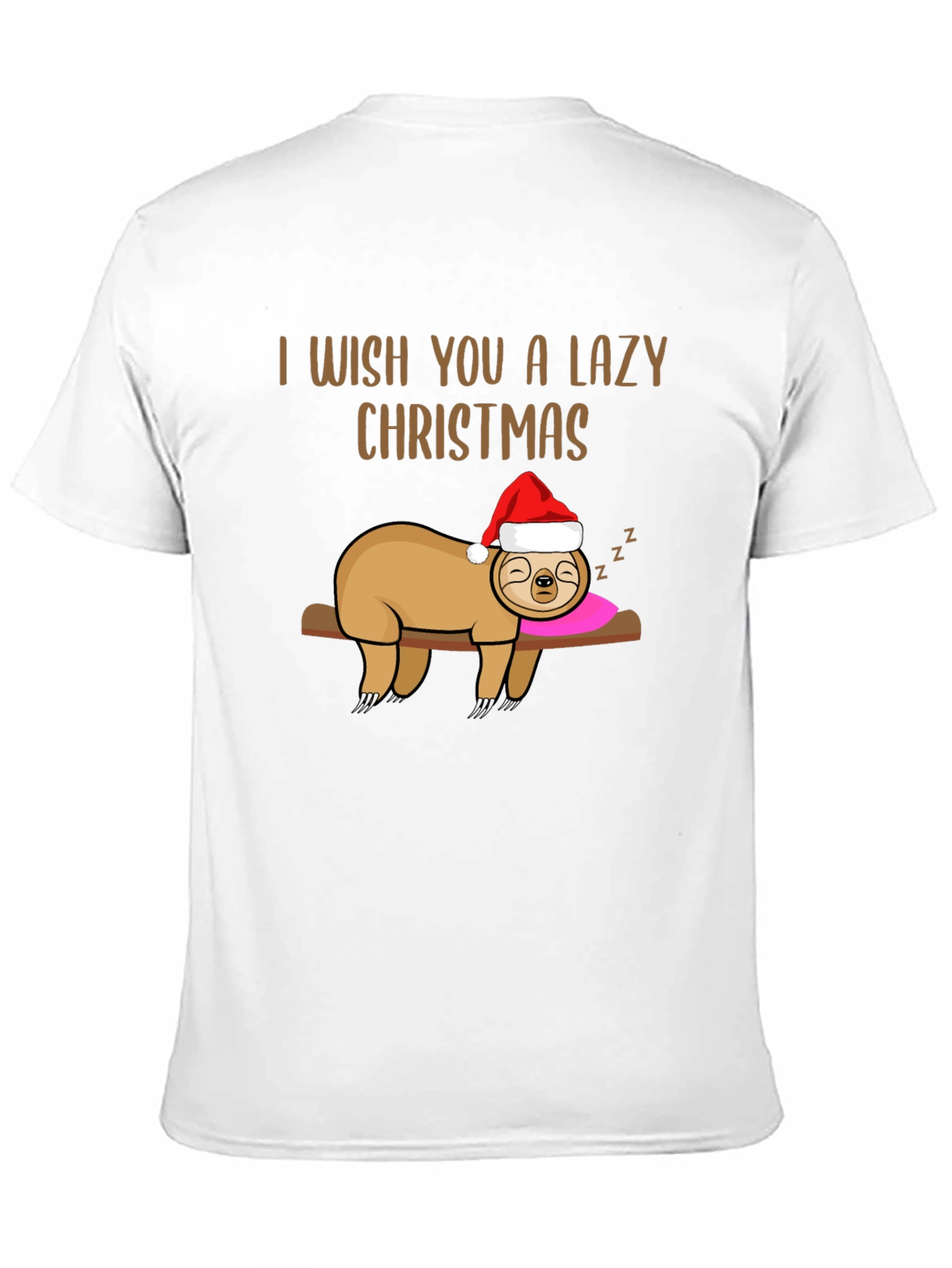 Black Lazy Christmas Sloth Graphic Tee view 11