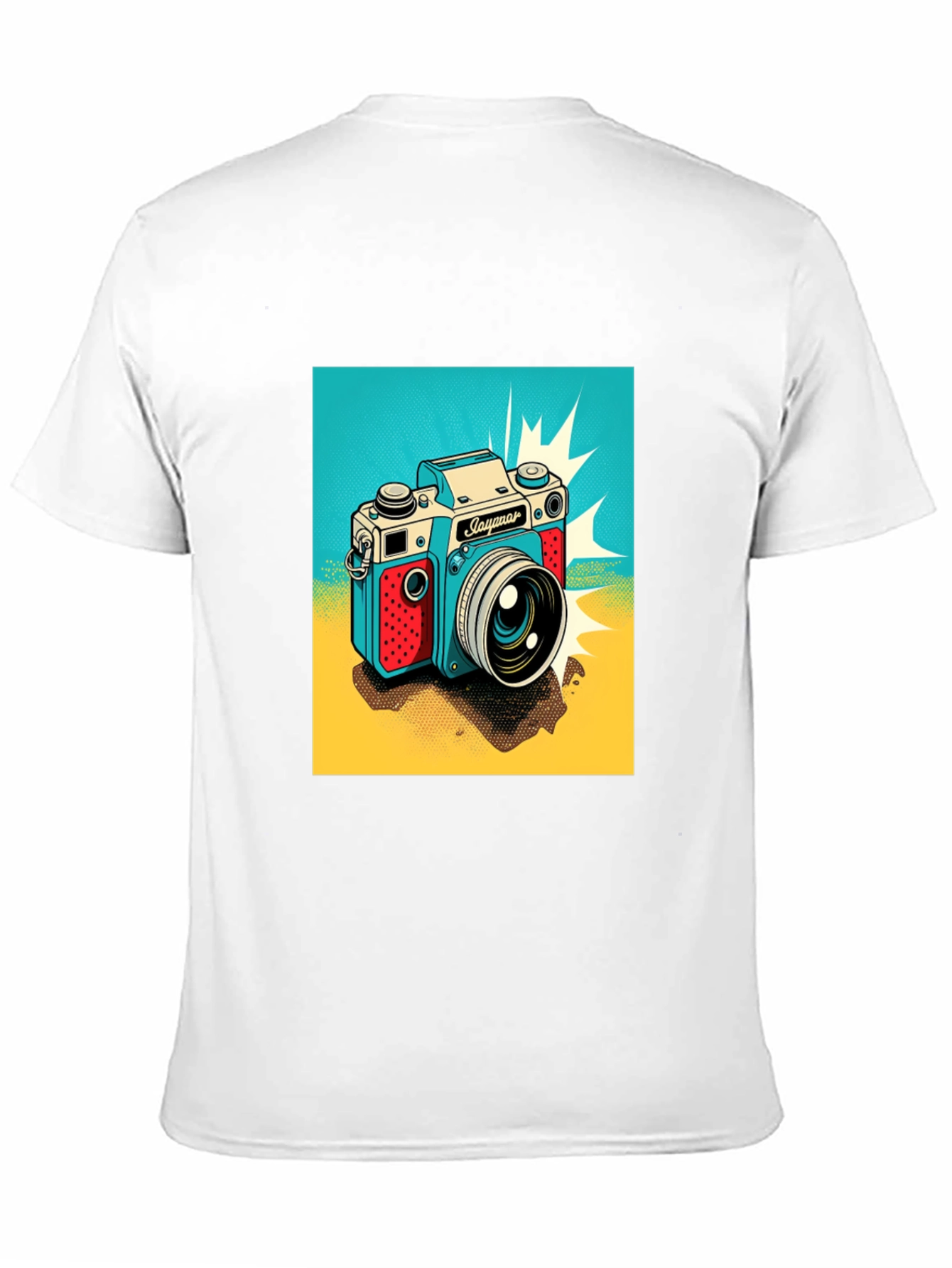 Black Retro Camera Graphic Tee - Black Cotton T-Shirt view 11