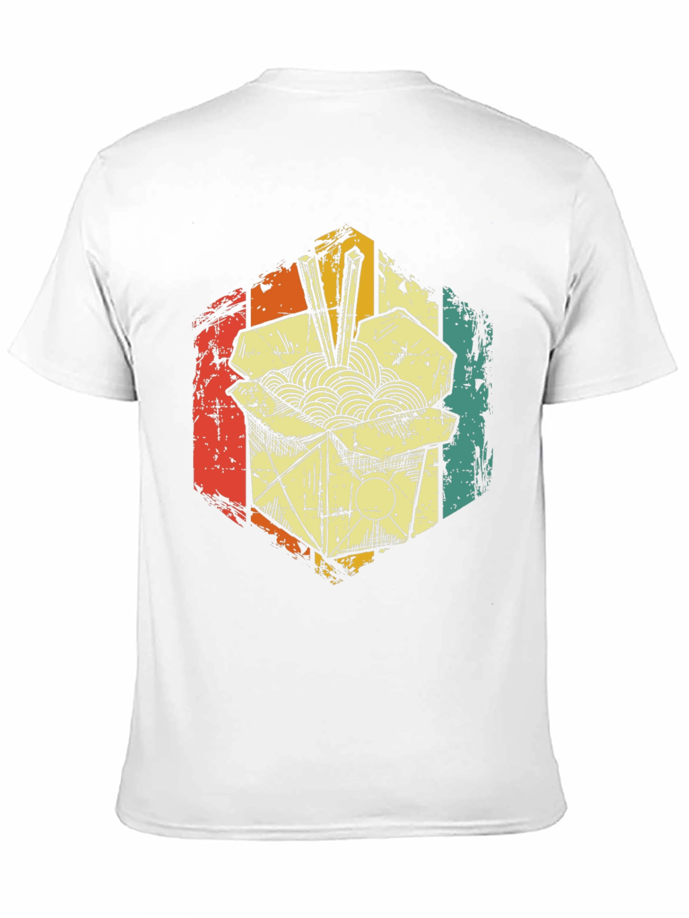 Black Retro Ramen Noodles T-Shirt view 11