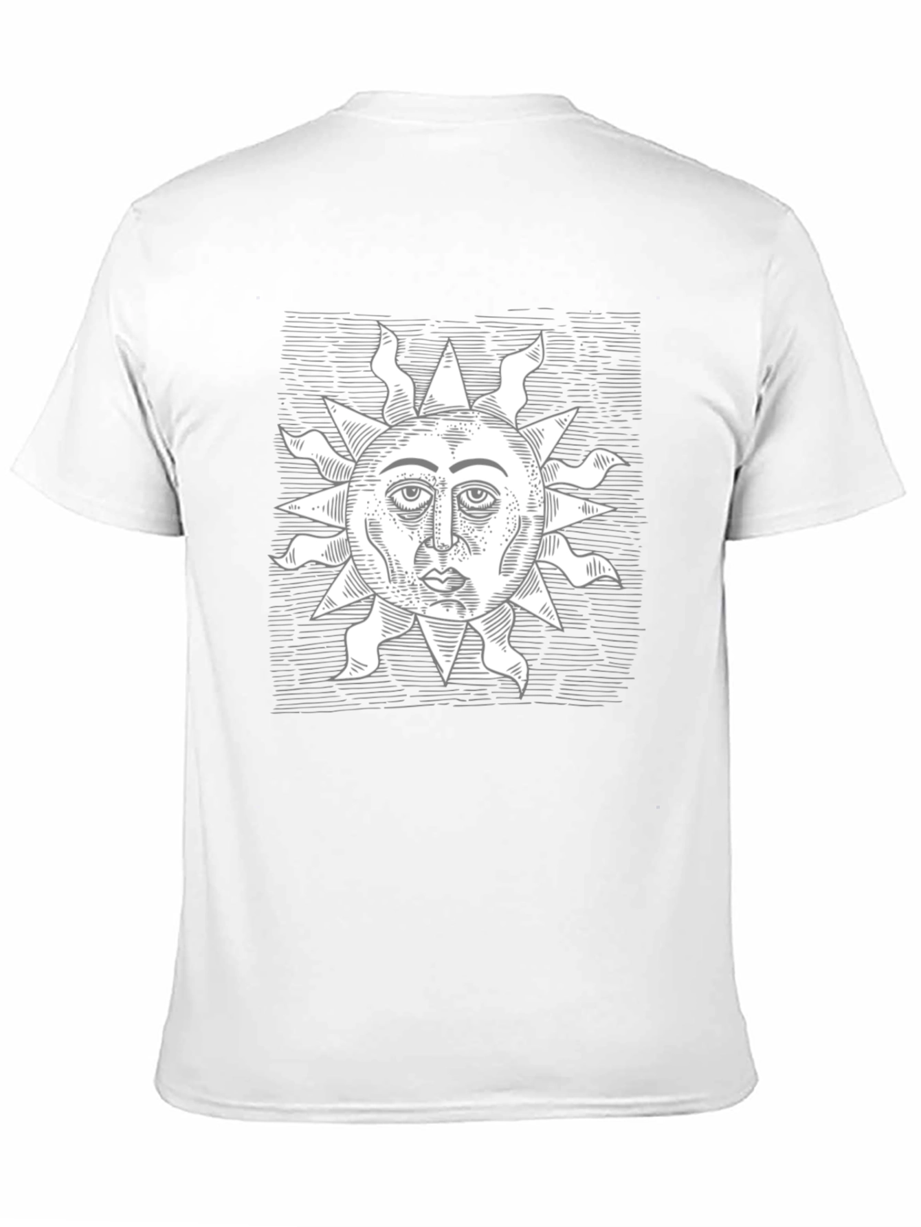 Black Sun Face Graphic Tee - Black Casual Shirt view 11