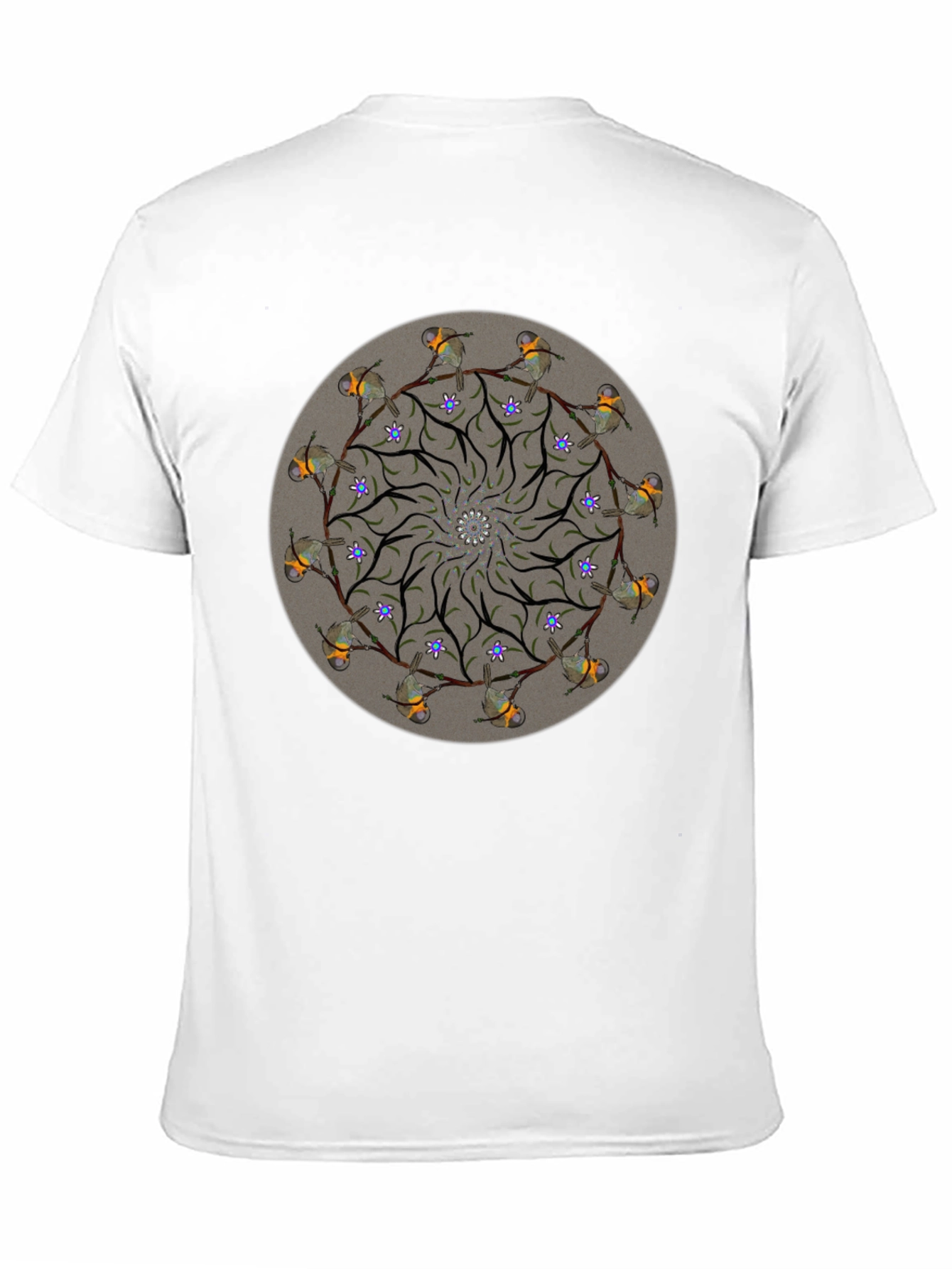Black Bird Mandala Graphic Tee - Unique Nature Design view 11