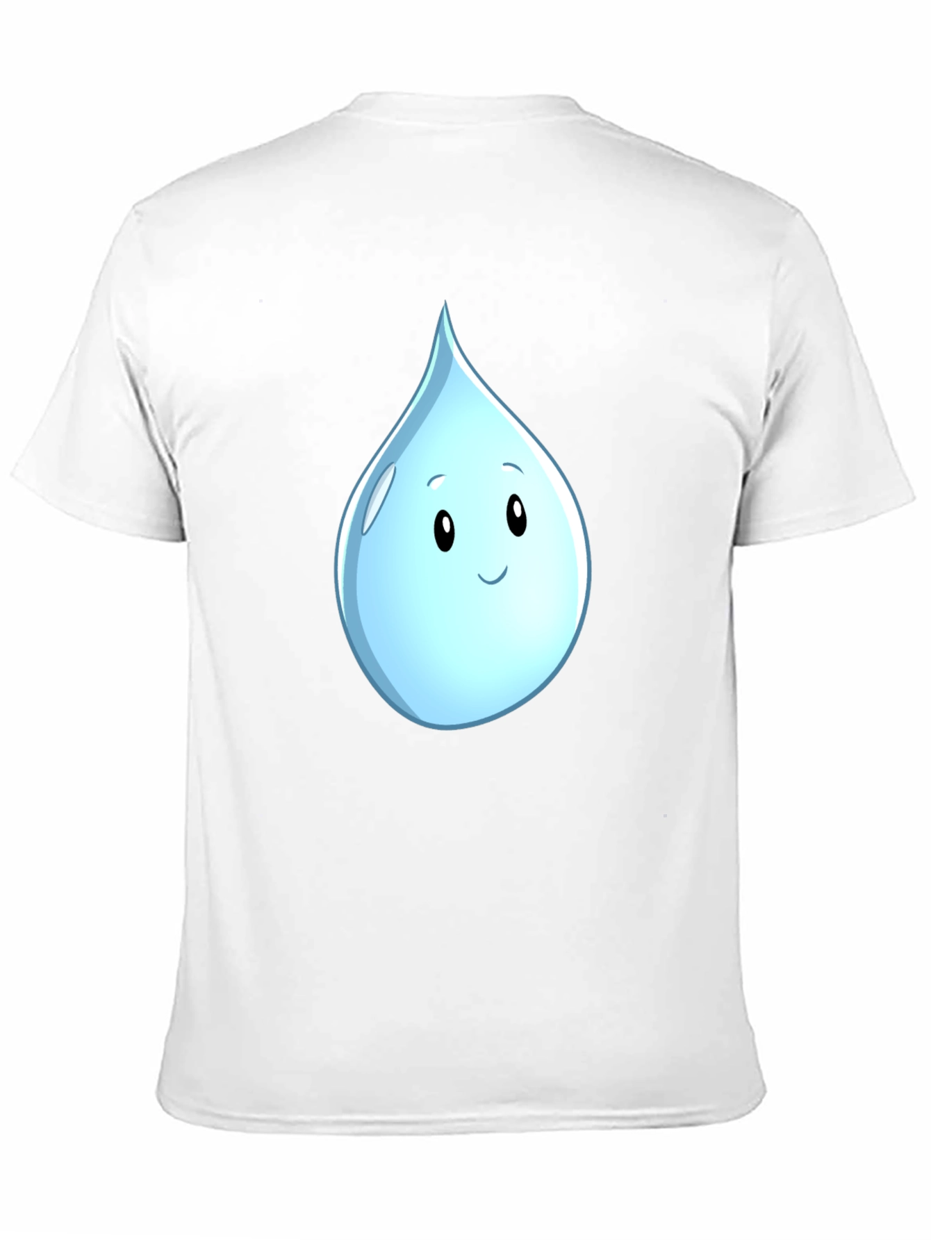 Black Cute Water Drop Graphic Black T-Shirt view 11