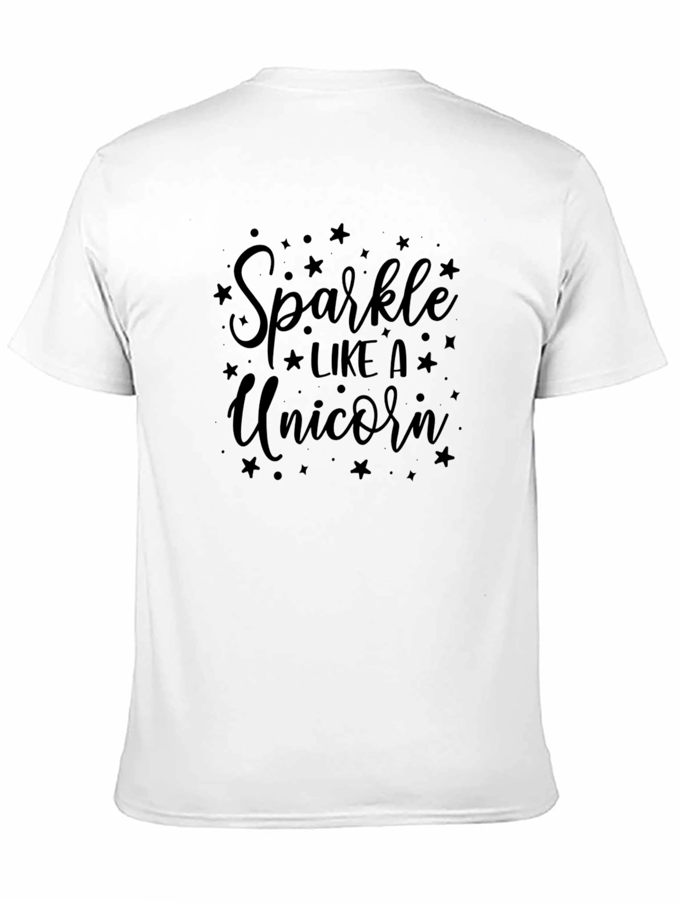 Black Sparkle Like a Unicorn Graphic Tee view 11