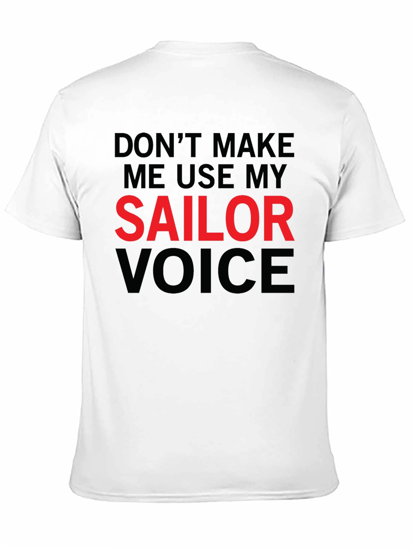 Black Funny "Sailor Voice" Graphic T-Shirt view 11
