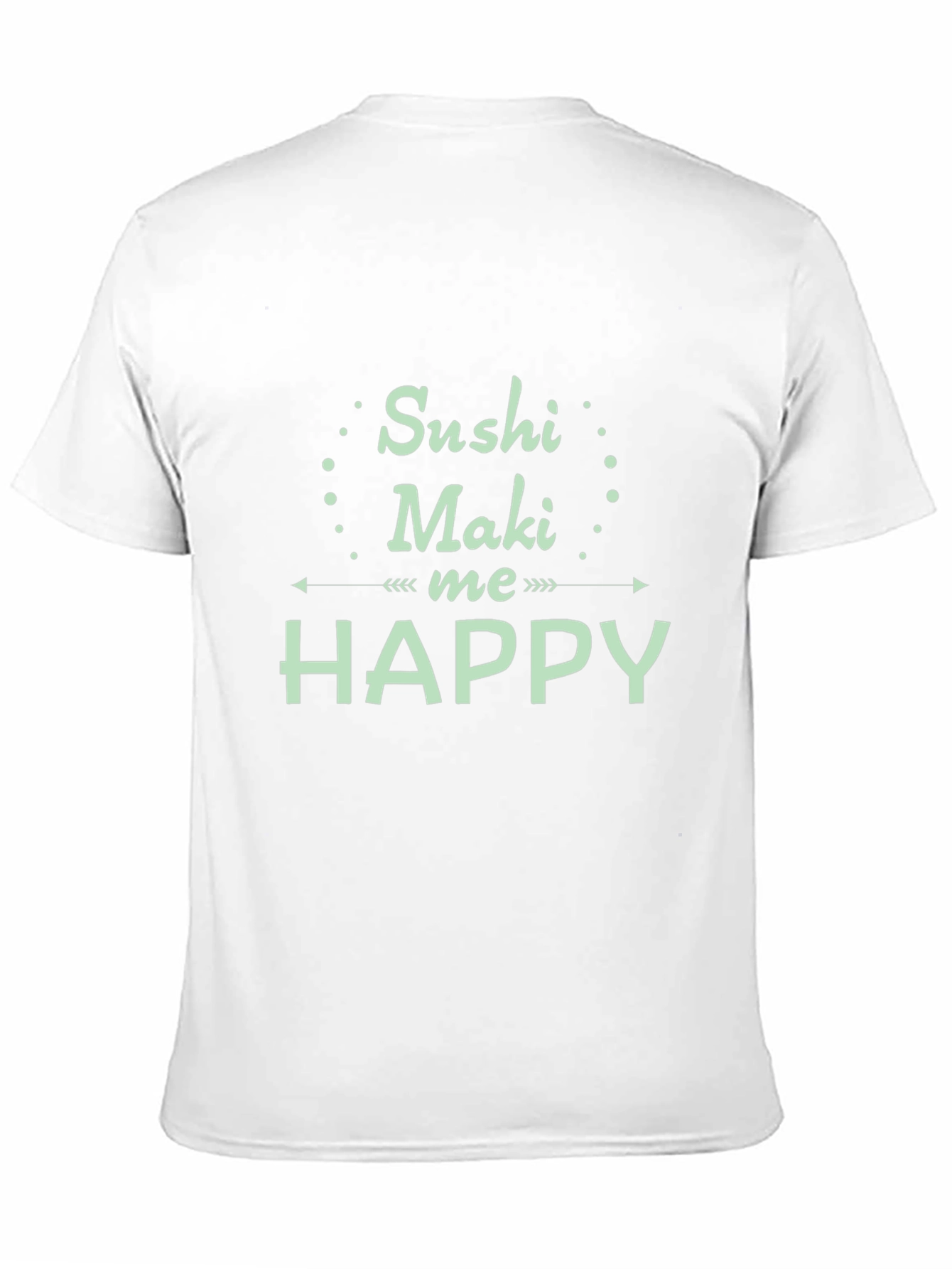 Black Sushi Maki Me Happy Black T-Shirt view 11