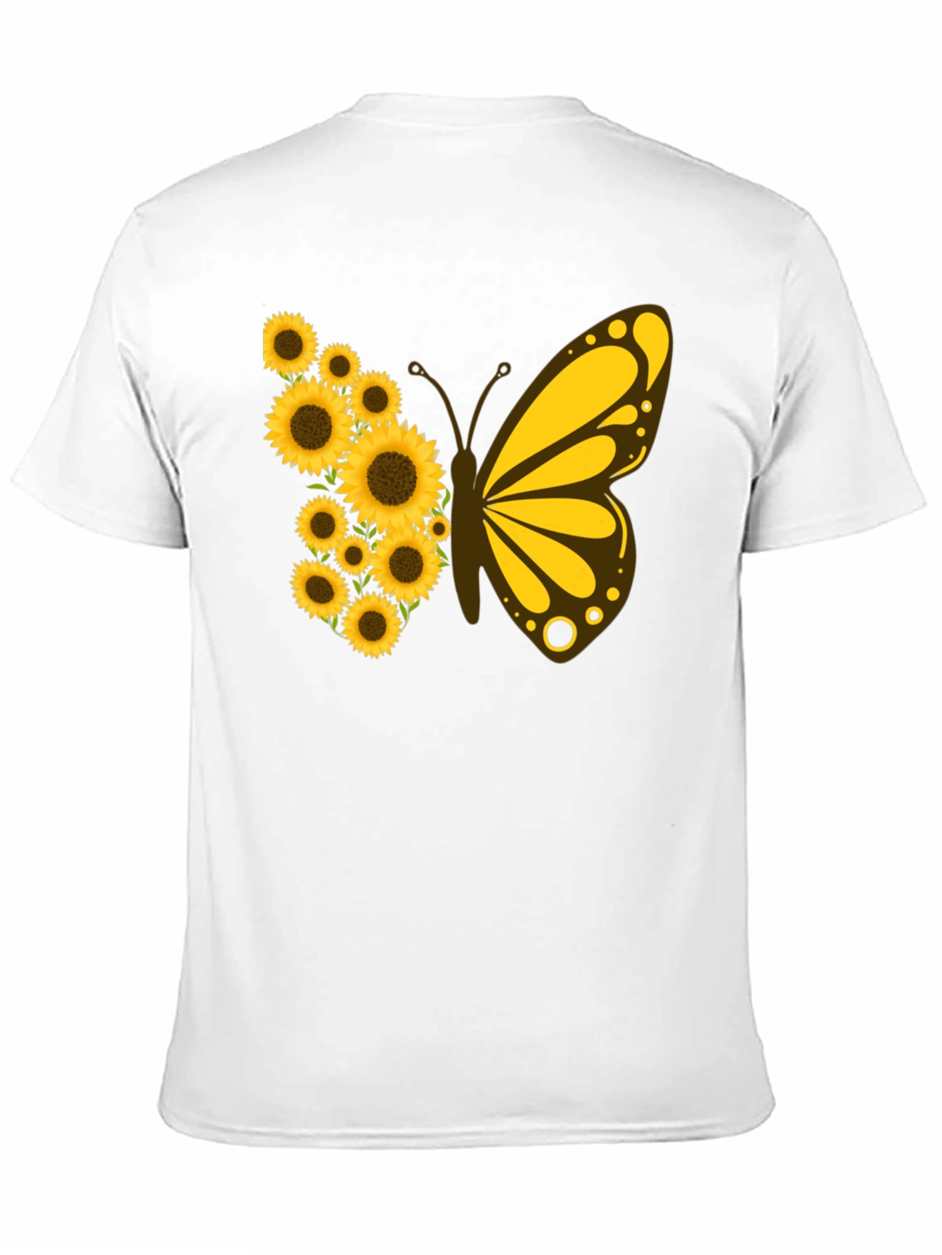 Black Sunflower Butterfly Graphic Tee view 11